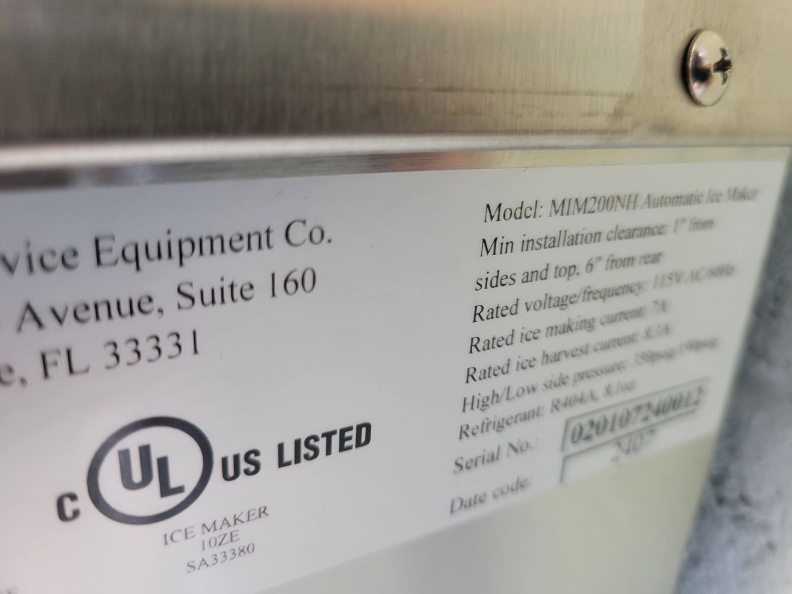 MAXX ICE MIM200NH 24″ HALF CUBE UNDERCOUNTER ICE MACHINE – 199LBS/DAY AIR COOLED