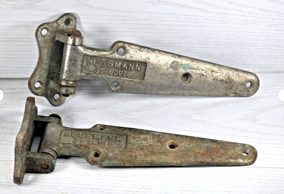 Hussmann St Louis Door Hinges Solid Brass Cast Iron Cooler Refrigerator USA