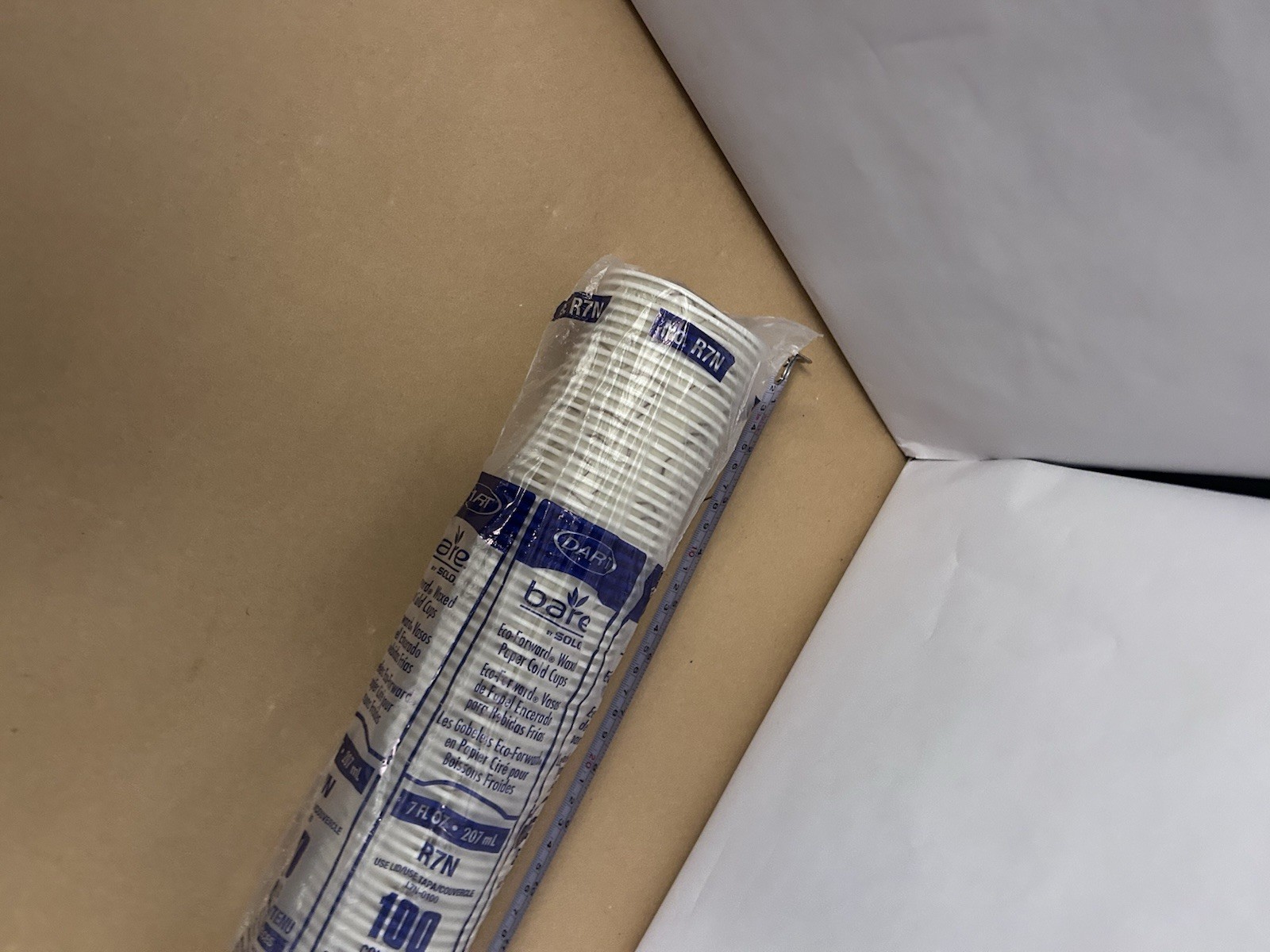 Dart Disposable 7fl oz cups 100 pack sleeve with approx 20 used
