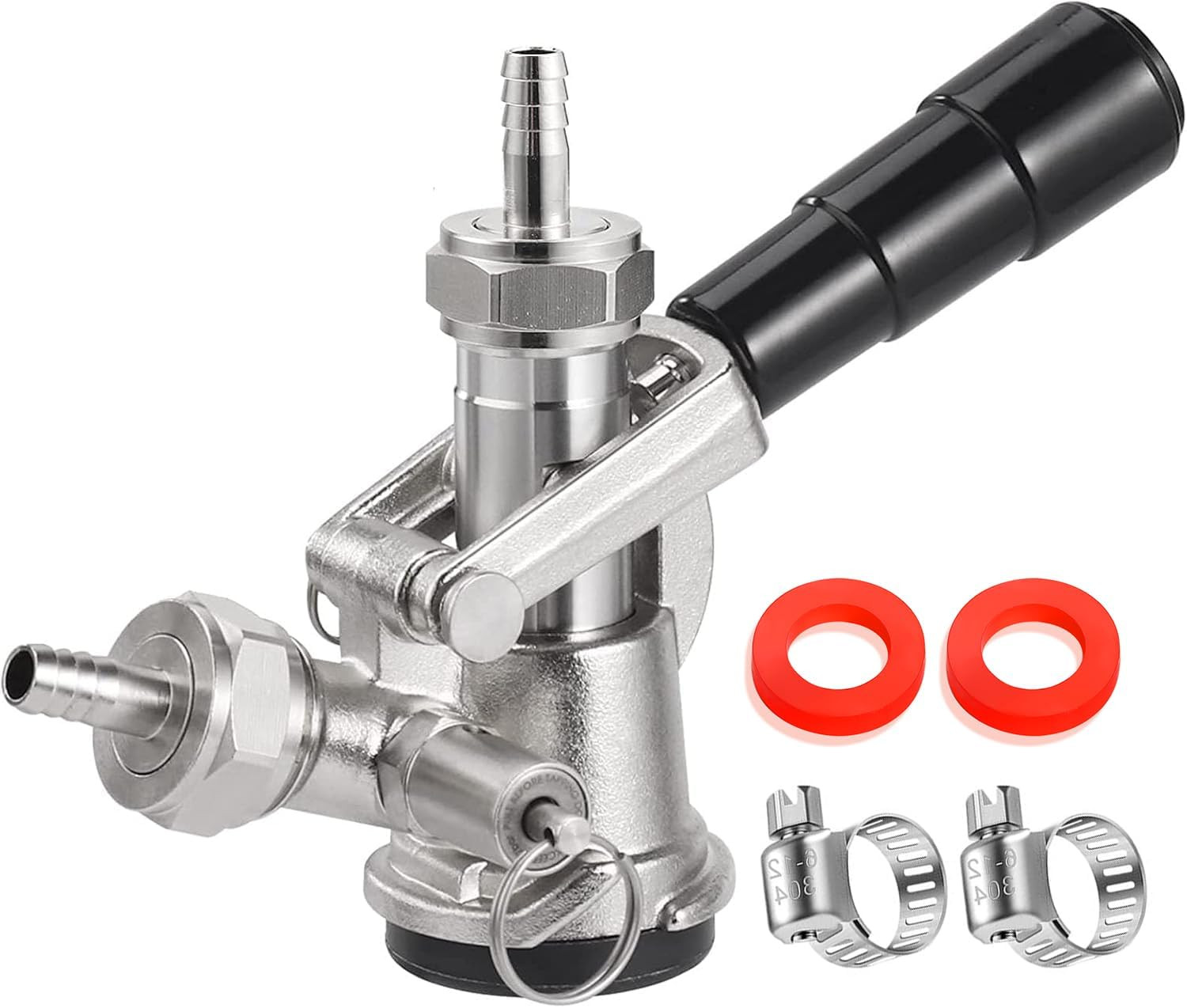 Keg Coupler for Sankey D System Beer Keg Tap Dispenser 304 Stainless Steel