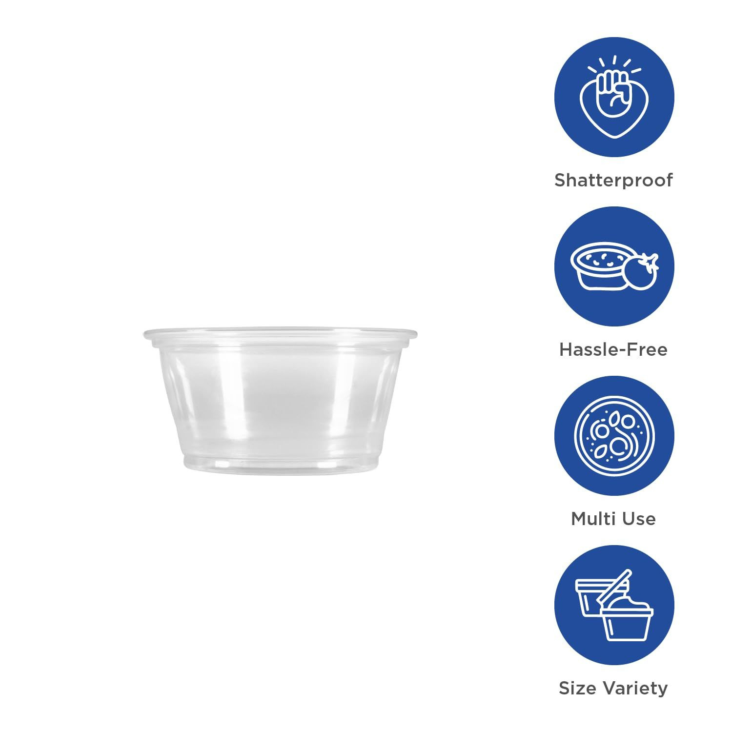 Karat FP-P200-PP 2 oz. PP Portion Cups – Clear 1 Count (Pack of 1),