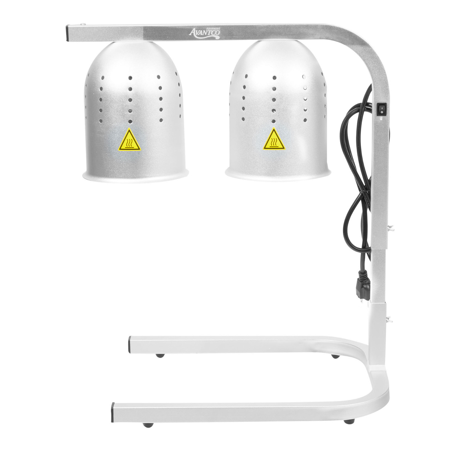 Aluminum Heat Lamp Food Fry Full Pan Warmer 2 Bulb Stand Commercial Dump Station