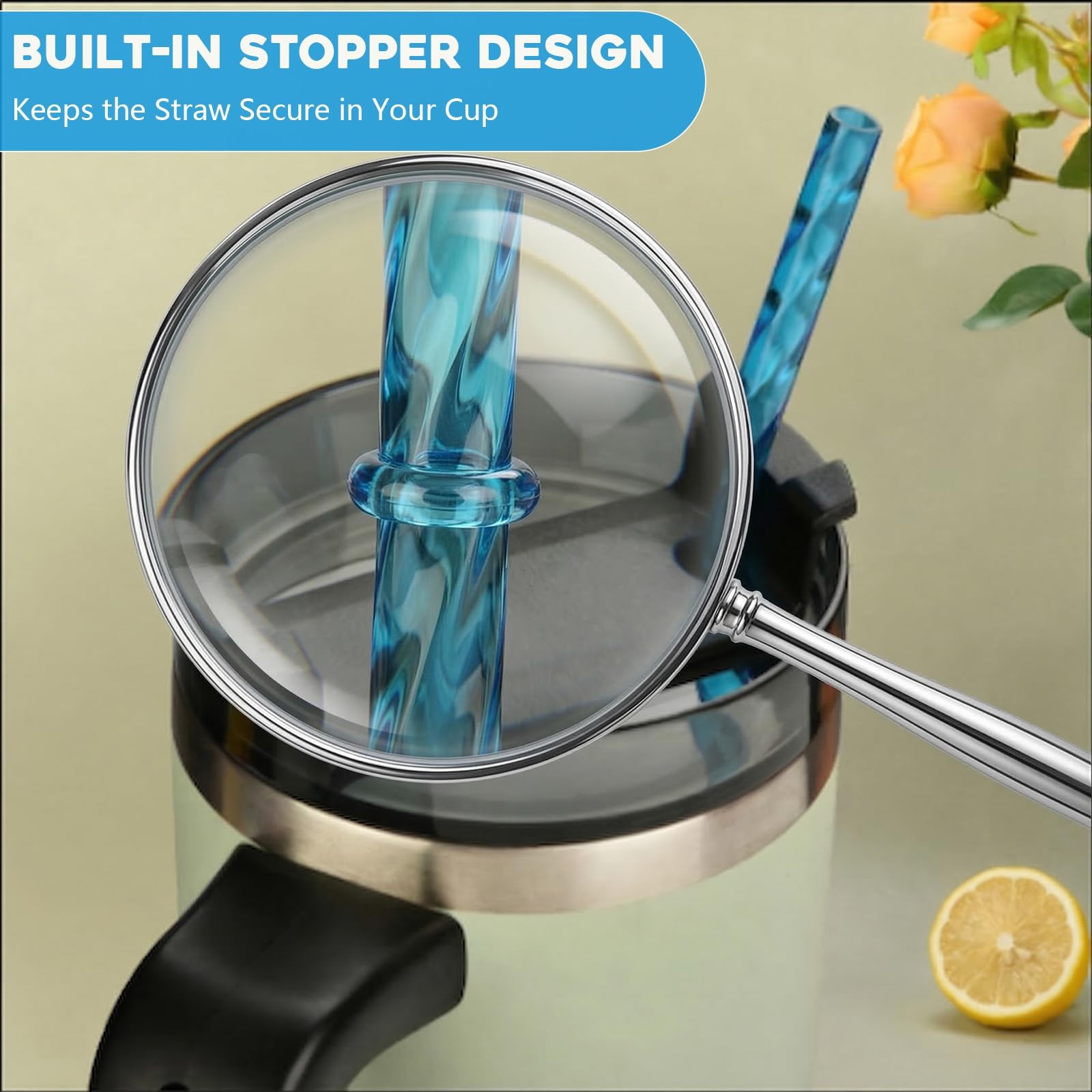 24 Pack Reusable Plastic Clear Swirl Straws, 11″ Long 11in, swirl-12 colors