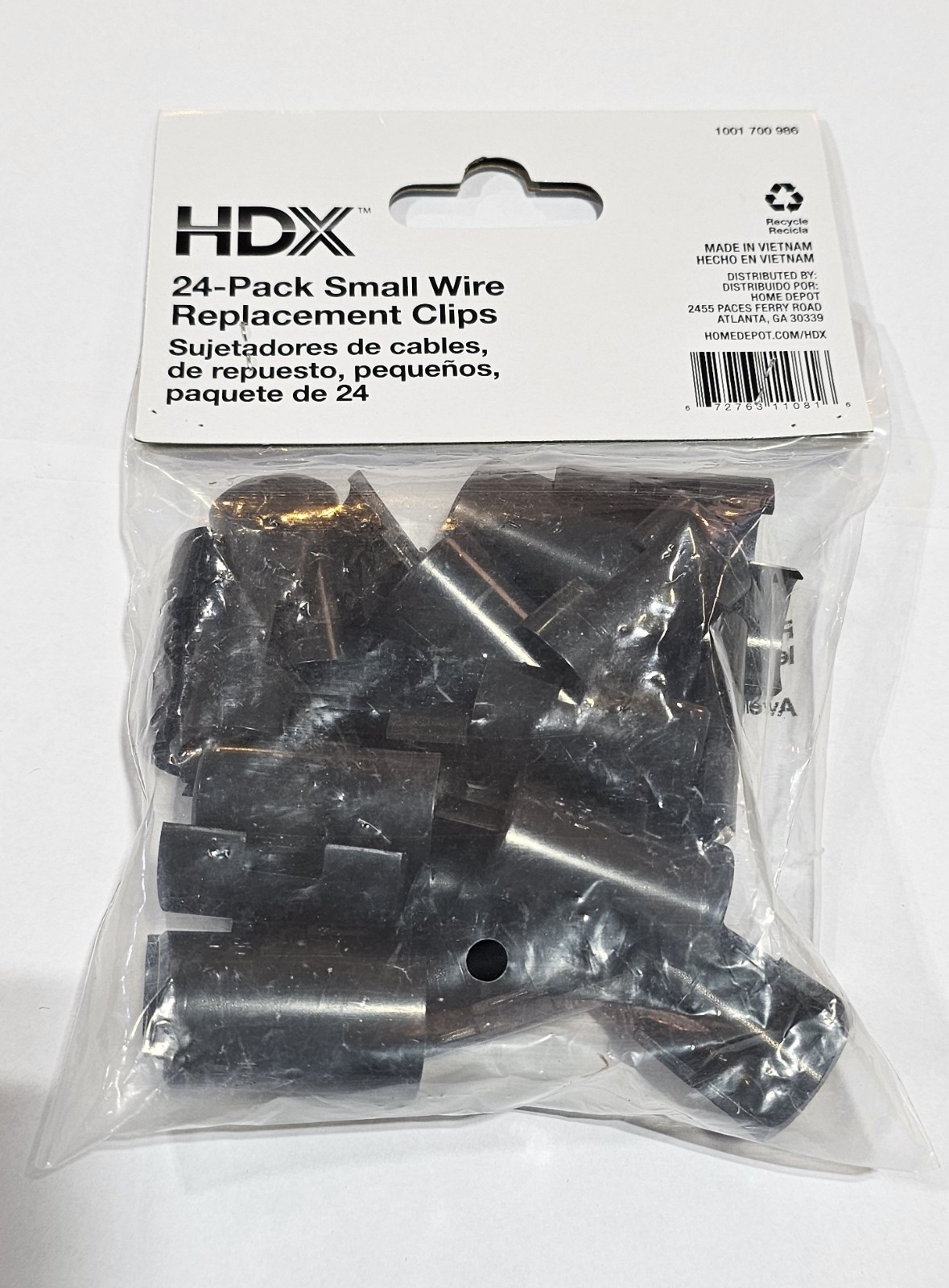 HDX 24-Pack Small Wire Replacement Clips 1001 700 986