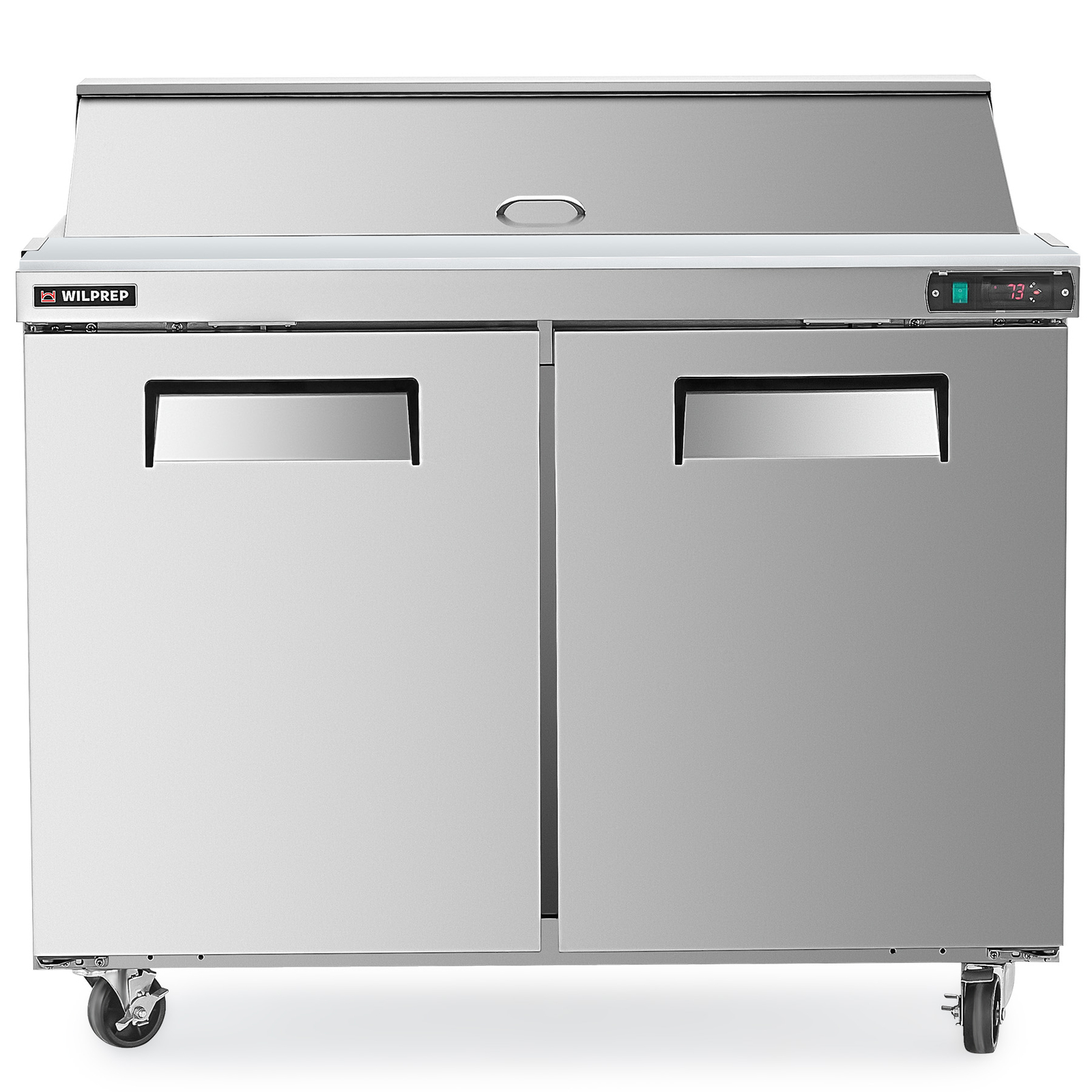 WILPREP 48″ Commercial Refrigerated Salad Sandwich Prep Table 2 Door Cooler ETL