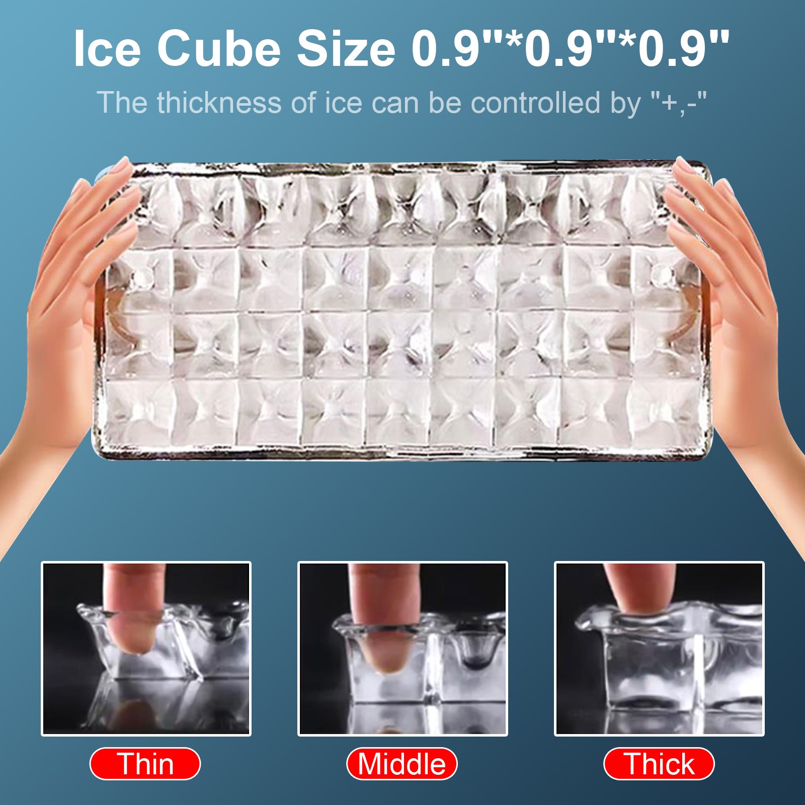 New Electronic 90lbs 220w Home Commercial Ice Maker Bar Restaurant Cube Machine