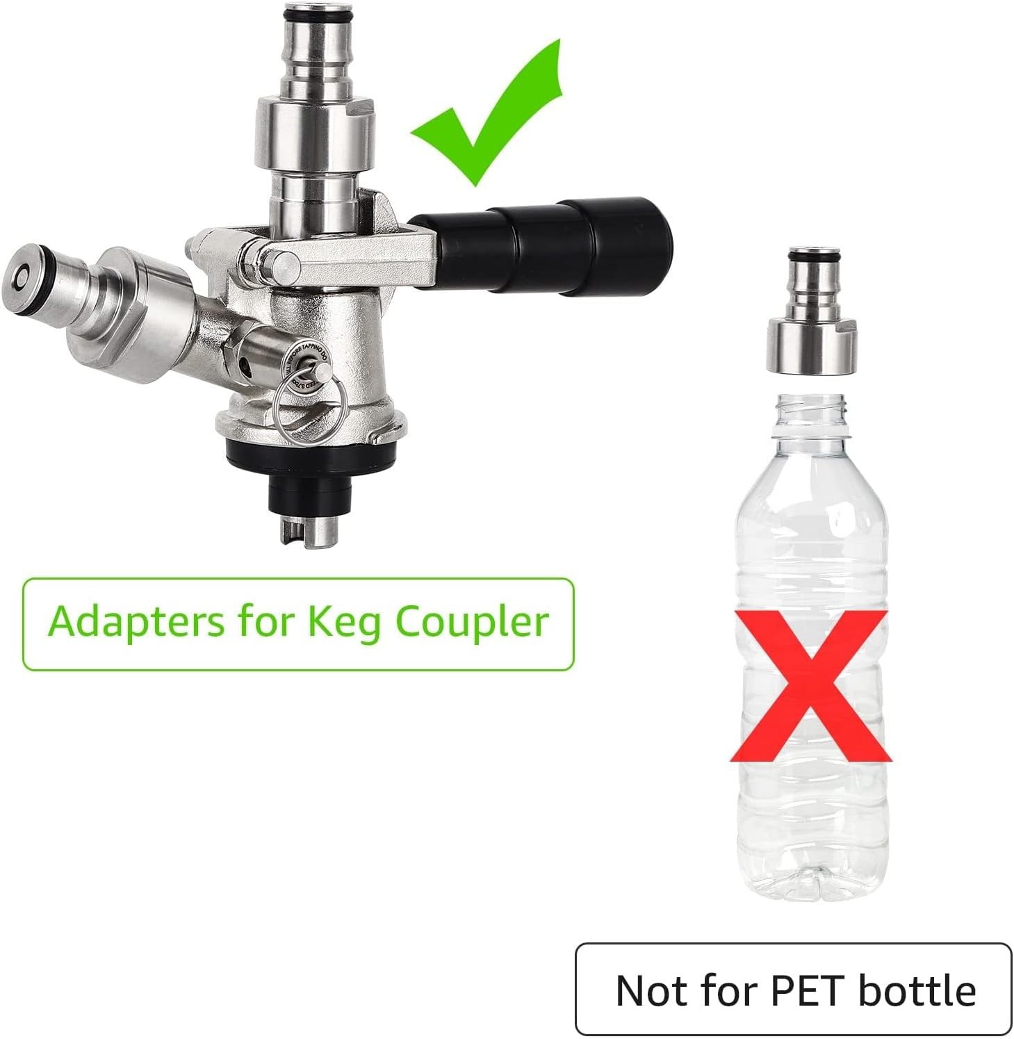 Food Safe Stainless Steel Keg Coupler Adapter Kit – Secure & Easy Conversion