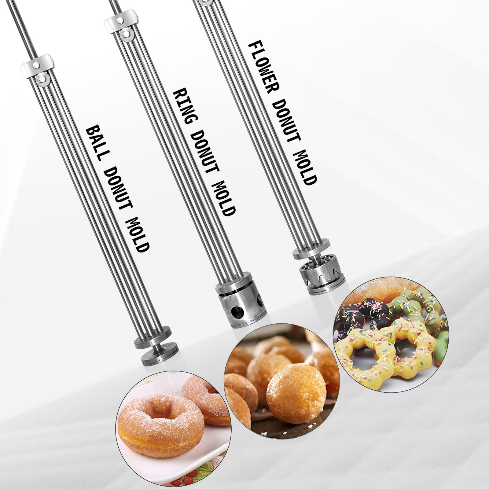 Kolice Commercial Doughnut Machine, 3 Different Molds 500-2000pcs/h Drip by hand