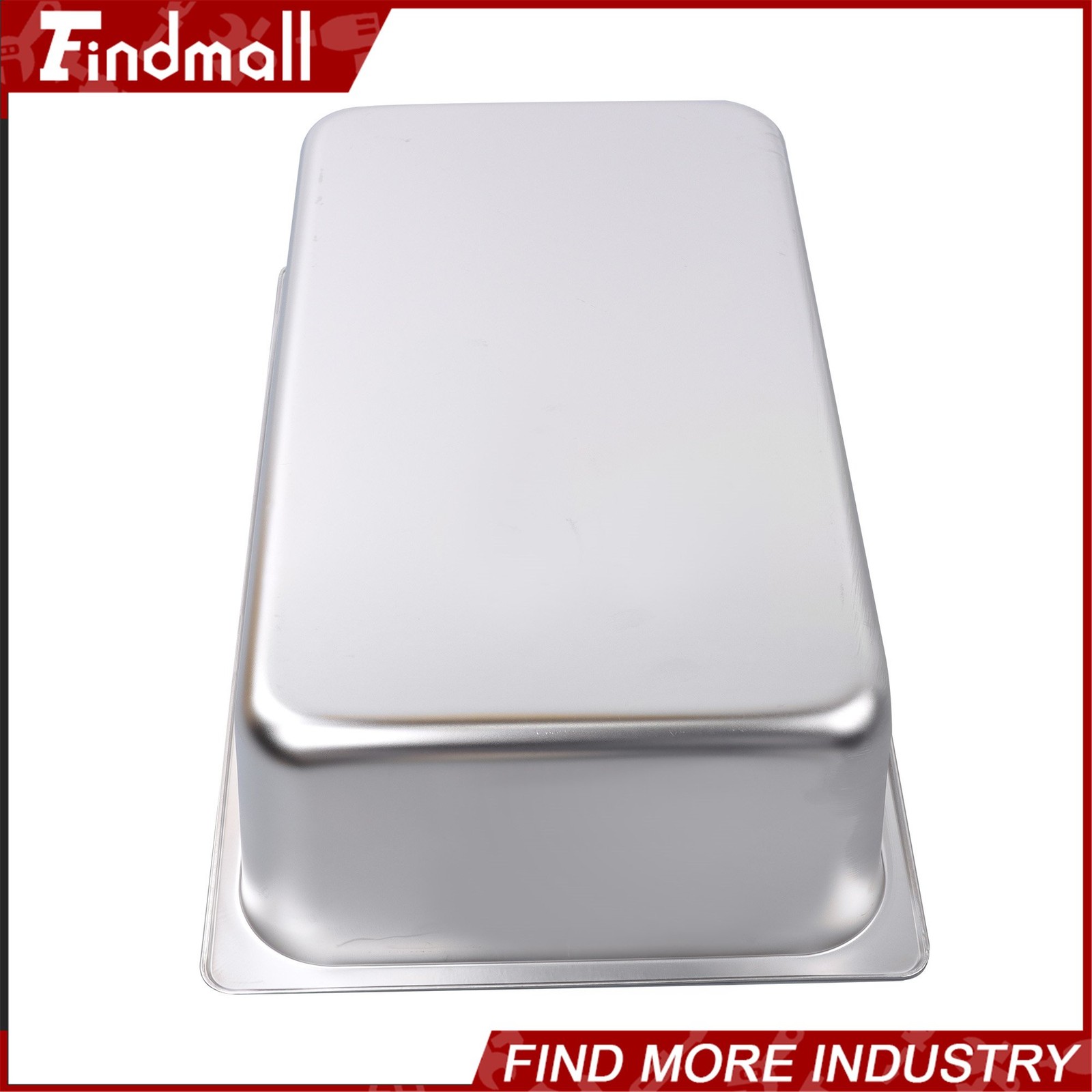 Findmall 2 PCS Full Size 6″ Deep Stainless Steel Steam Prep Table Hotel Food Pan