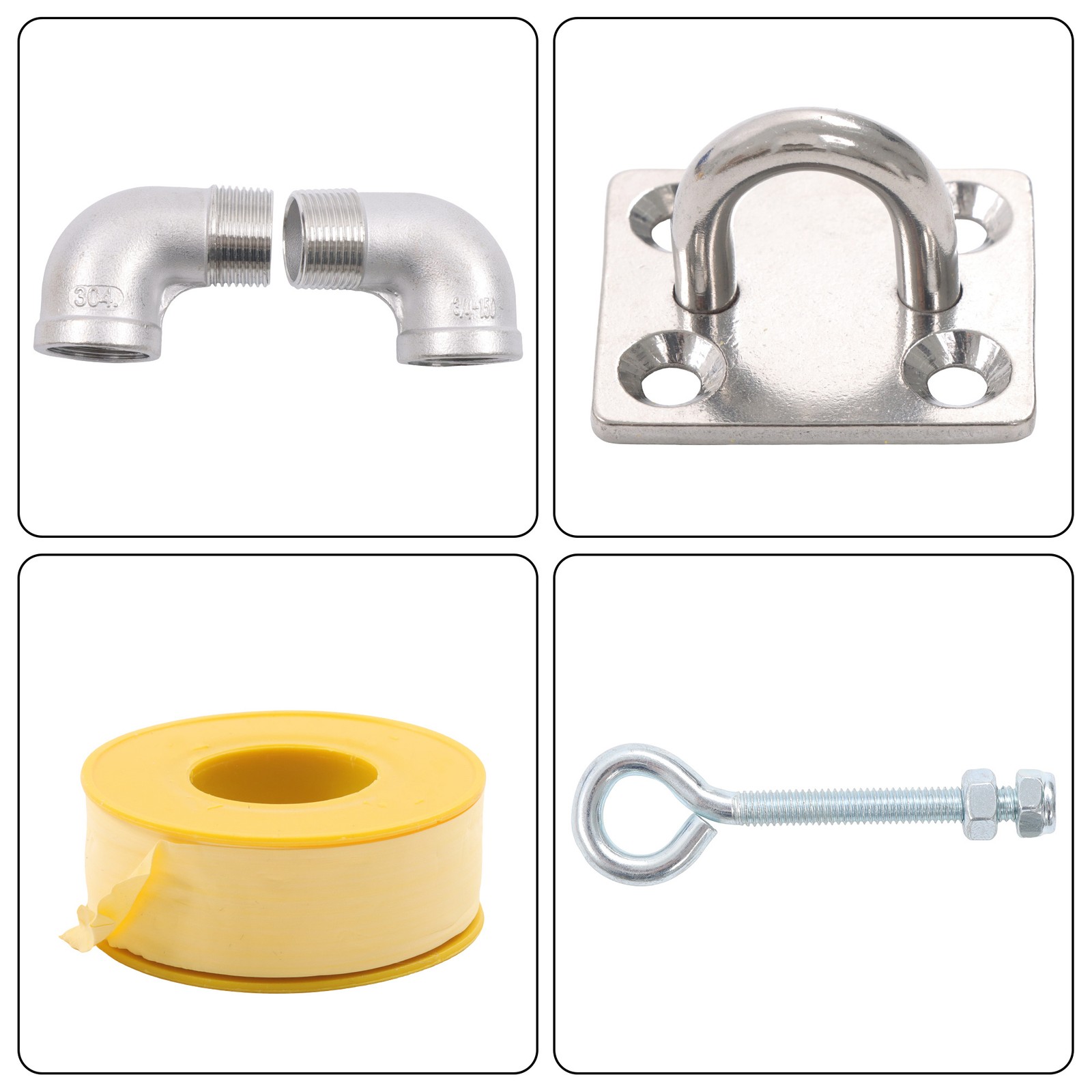 Commercial 48″ Gas Hose Connector Kit With 3/4″ Quick Disconnect Full Port Valve
