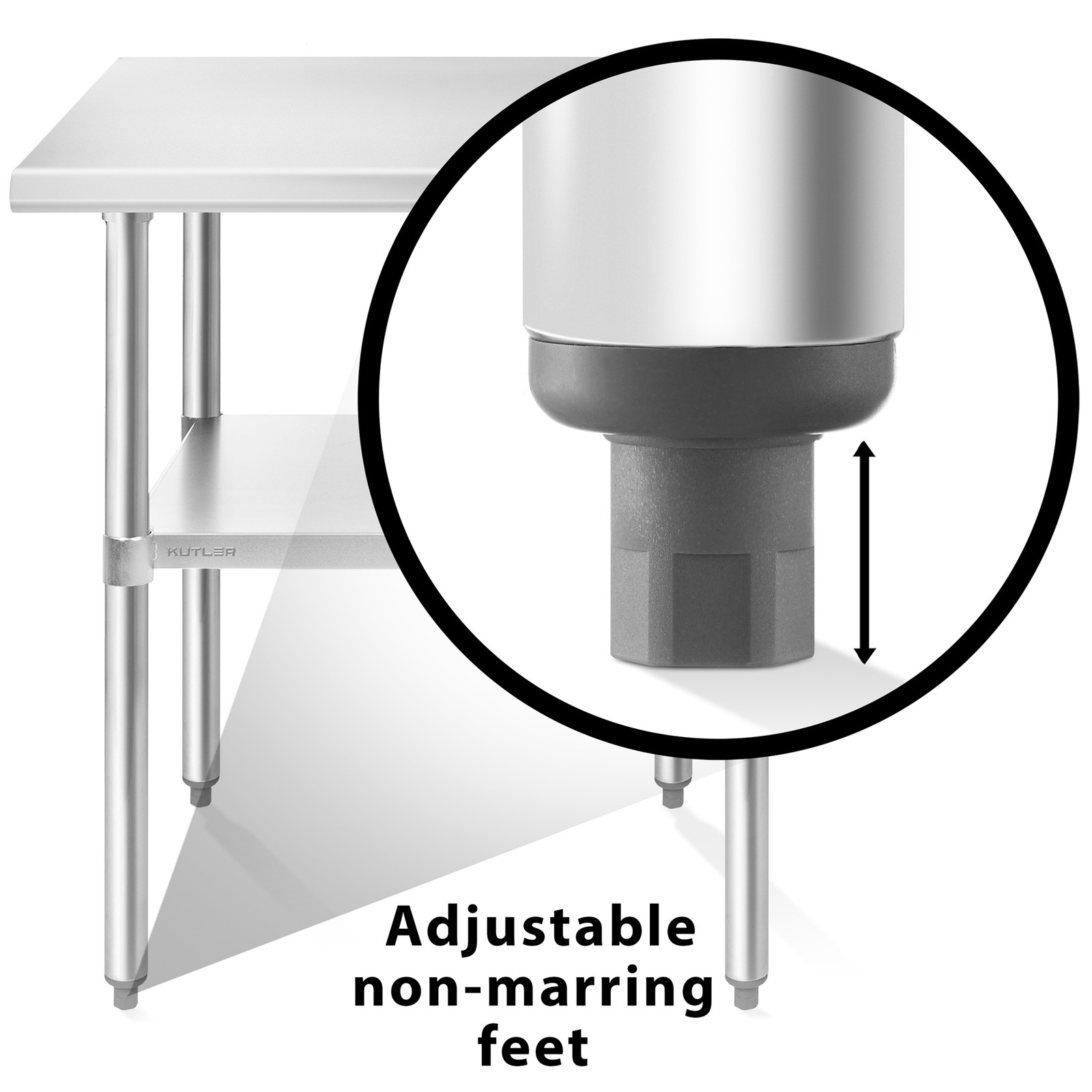 24×36 Stainless Steel Prep Table with Casters, NSF Commercial Restaurant Kitchen