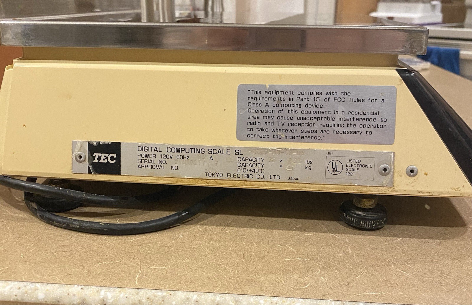 TEC SL-2200 Digital Computing Commercial Food Scale 30lbs