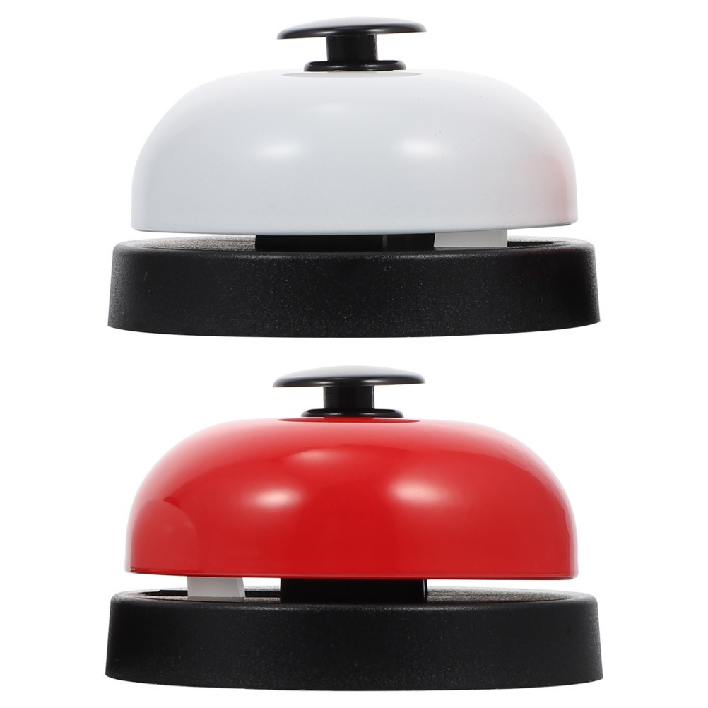 2Pcs Hand Pressing Bell Creative Service Bell Game Ringing Table Calling Bell