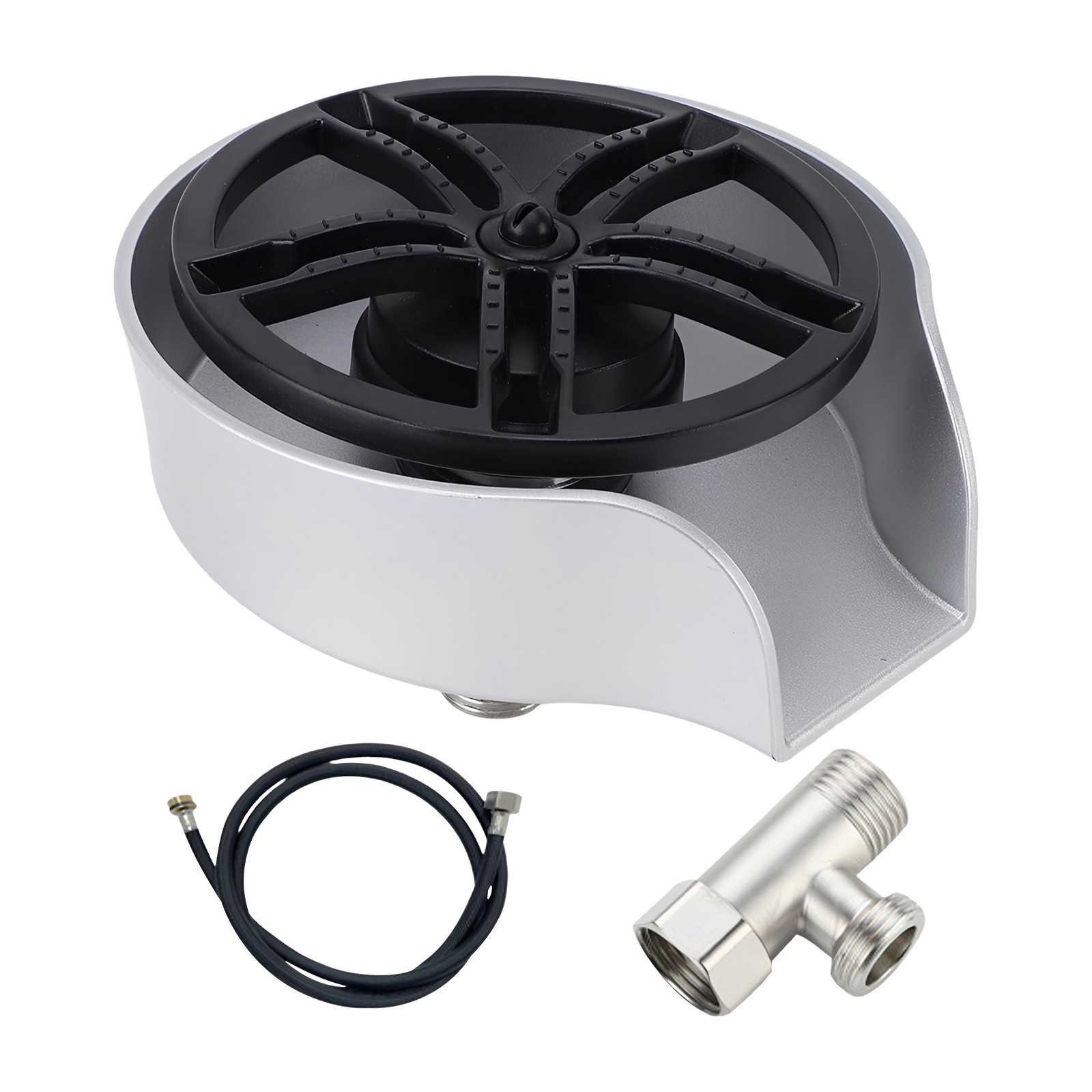 360° Rotating High Pressure Pull Out Glass Rinser Kitchen Sink Cup Bottle Washer