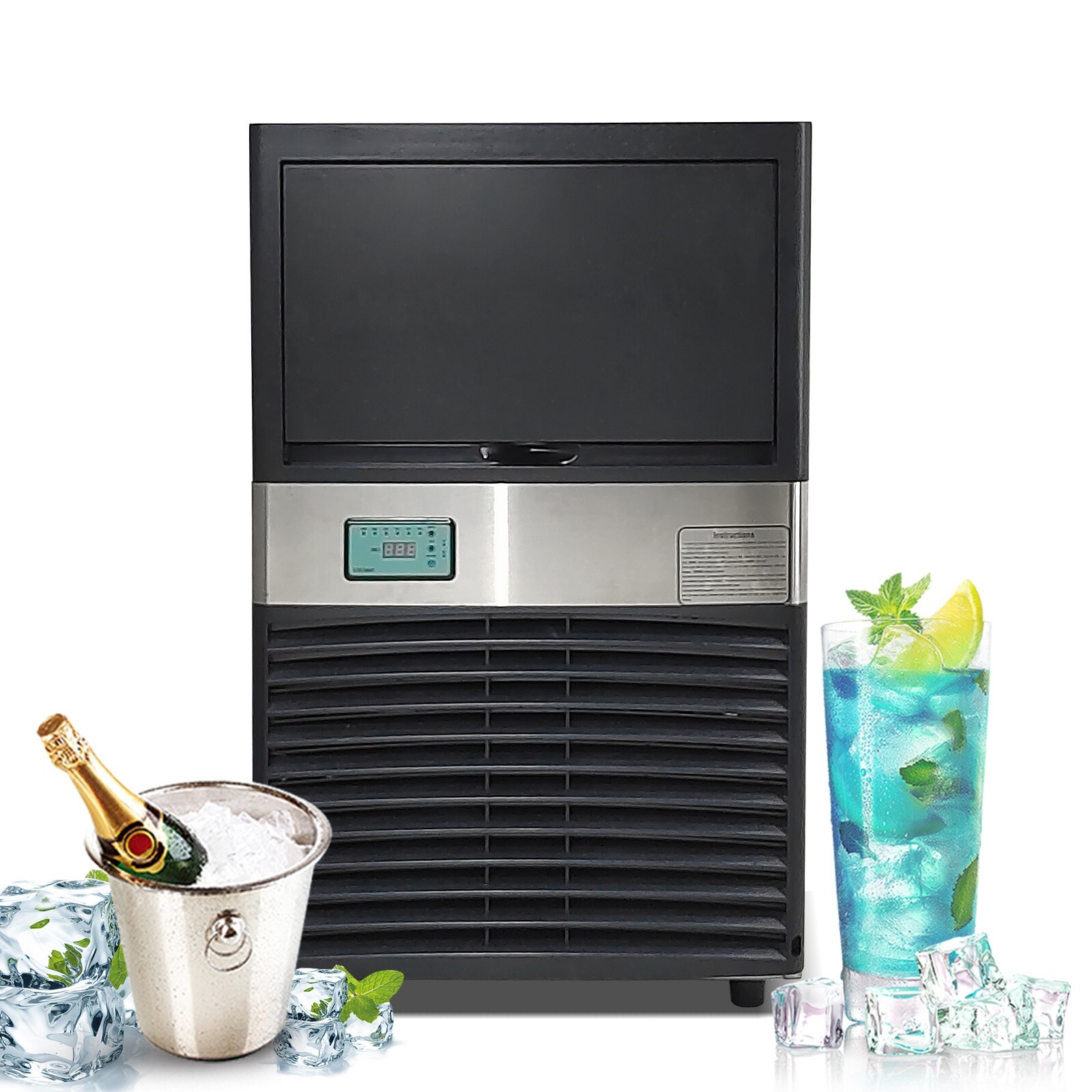 Commercial Ice Cube Maker Cube Ice Machine Automatic Ice Machine-66 LBS/DAY