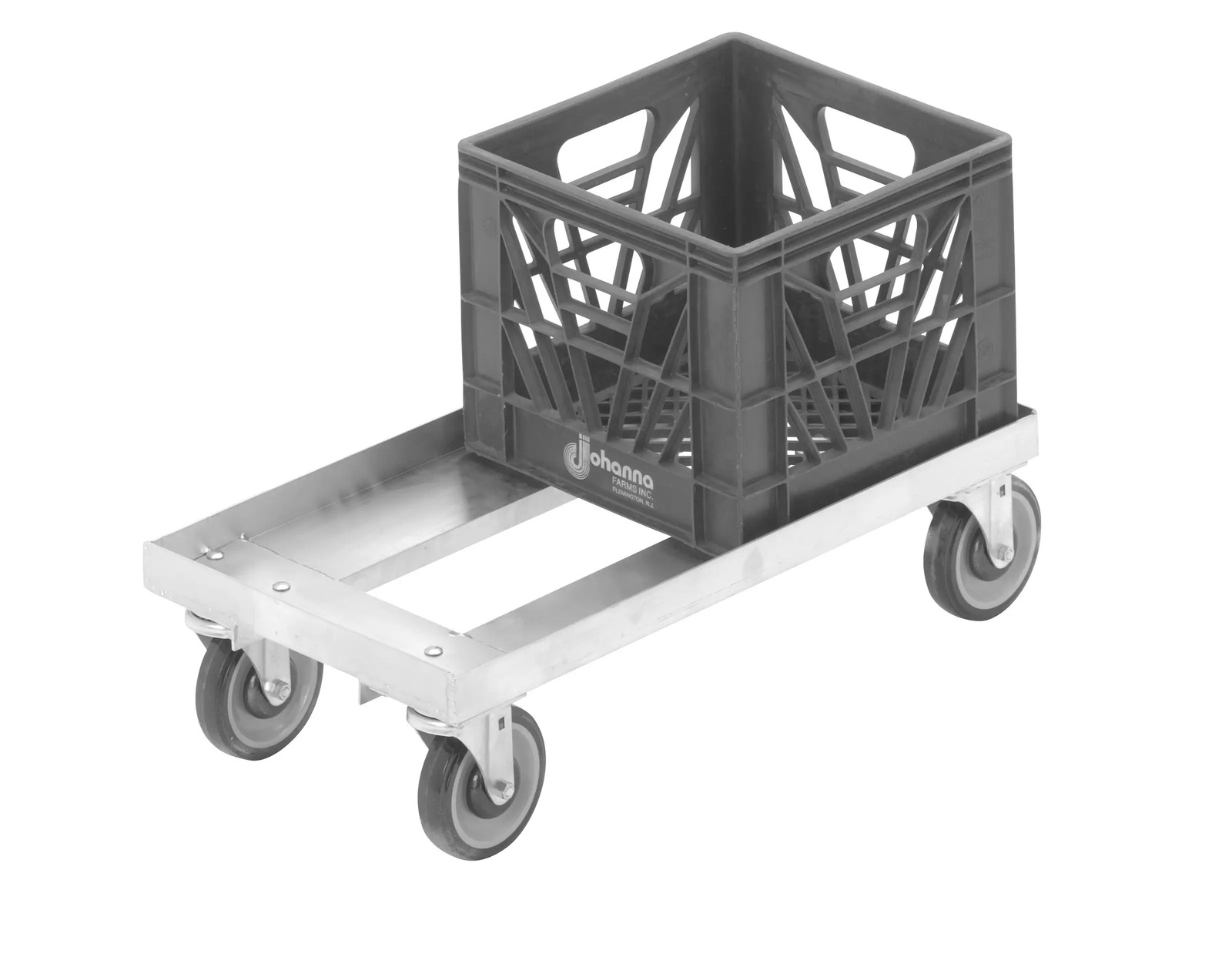14.25″ x 27.25″ x 7.5″ Aluminum Glass Rack/Milk Crate Dolly