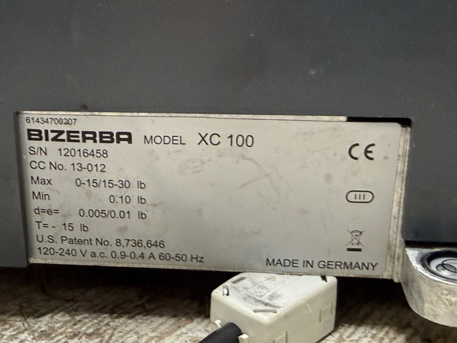 Bizerba XC 100 PRO 30 lb. Touchscreen Digital Scale With Printer Tested Works #2