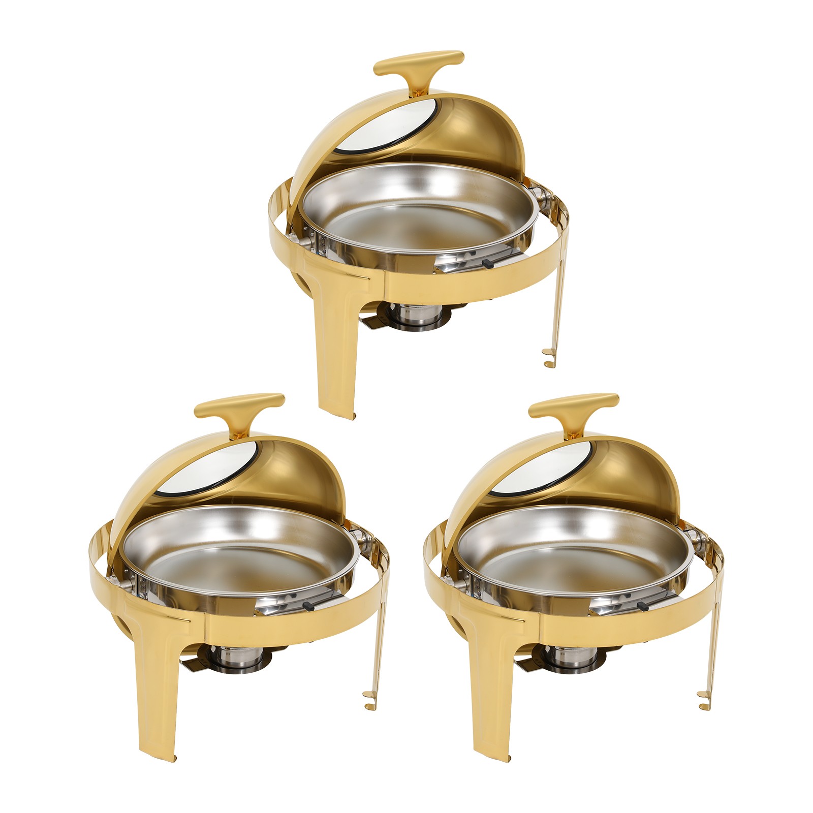 3Pcs Chafing Dish Buffet Set Stainless Steel Buffet Warmer Chafers &Warmers Sets