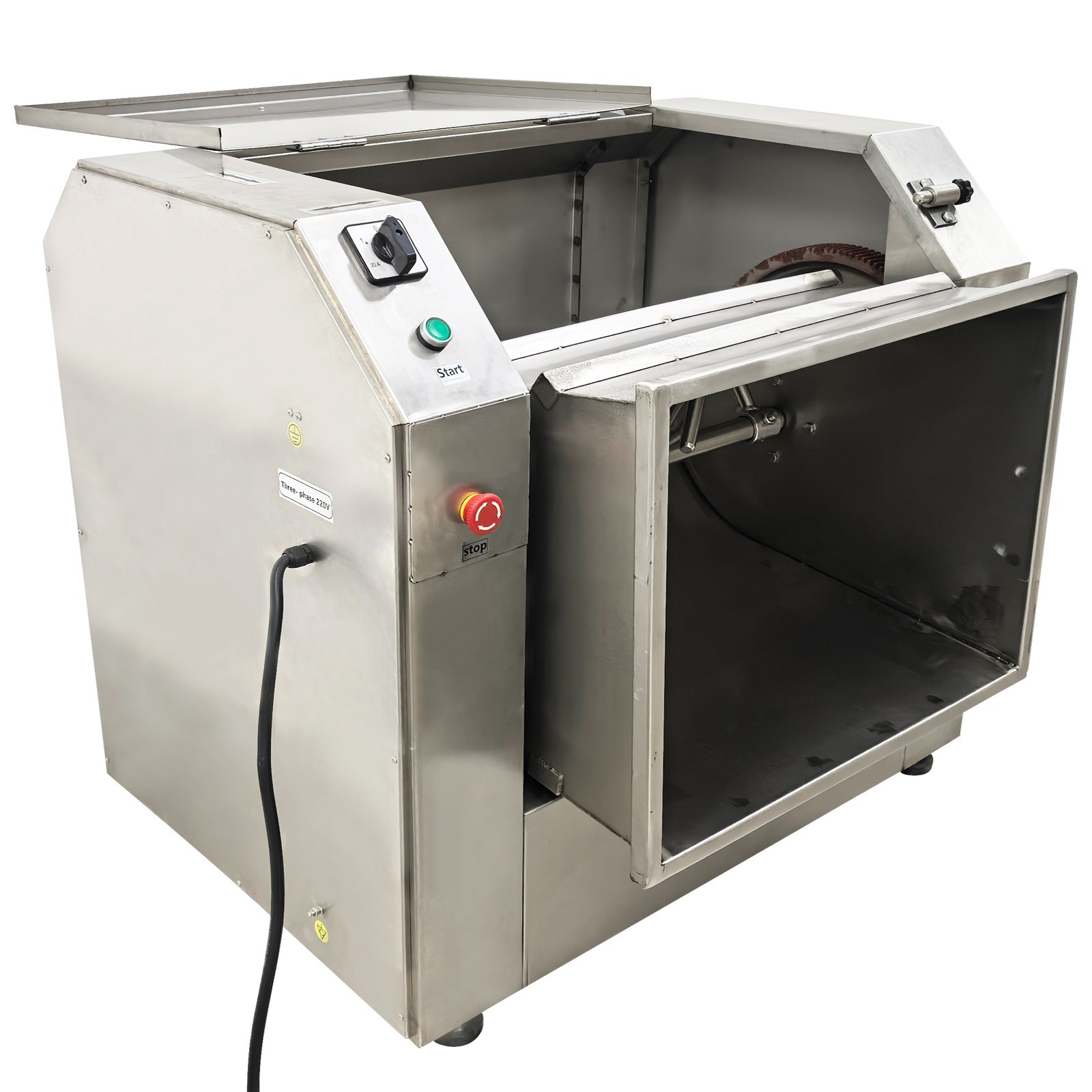 PreAsion 110LB Commercial Dough Mixer 220V Electric Dough Mixing Machine 3-phase