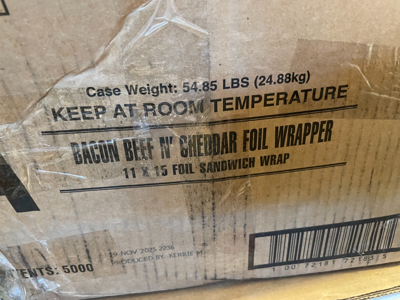 5000 Pack ARBY’S Grease Resistant Aluminum Foil Wrappers Sandwich Wrap 11″x15″