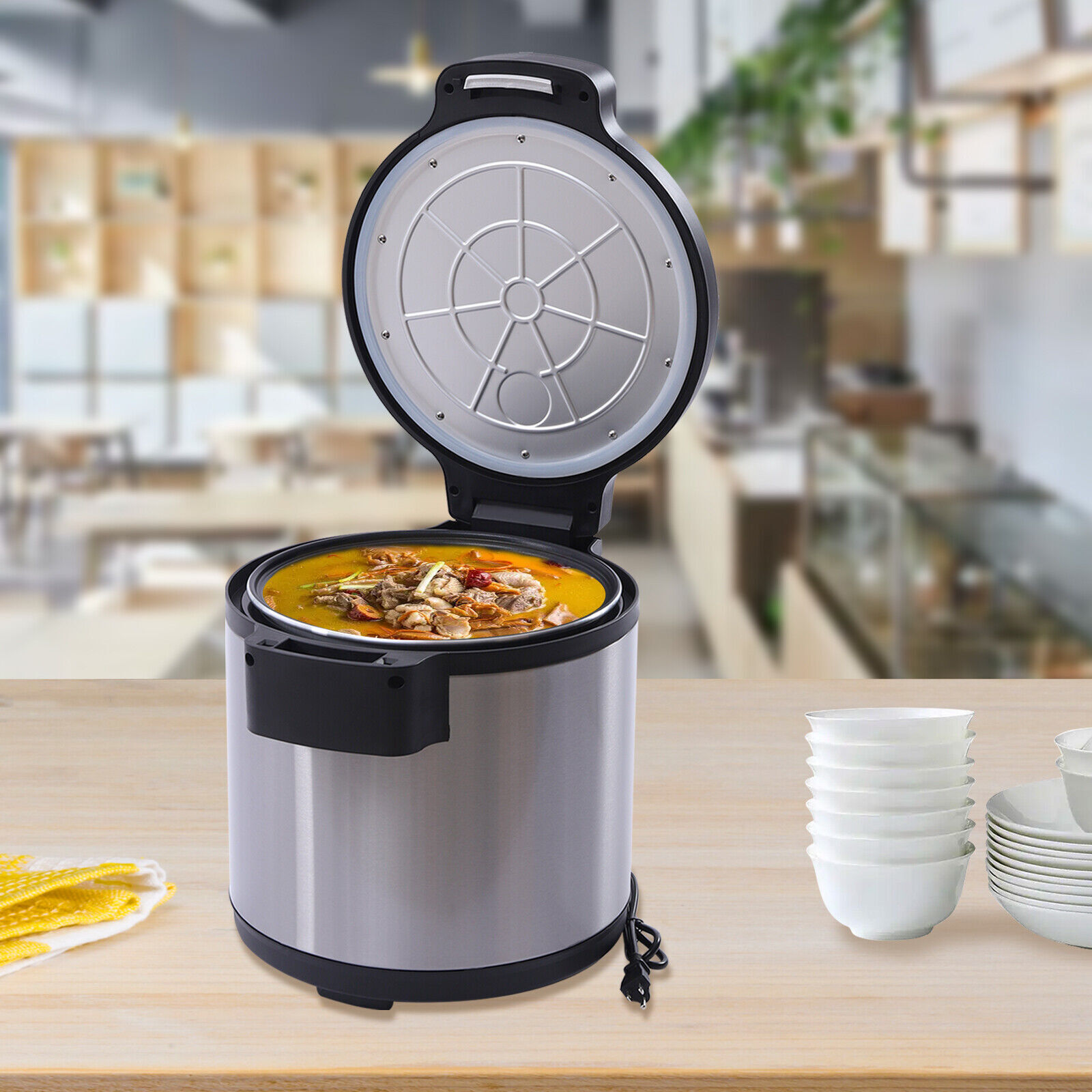 Modern 19L/20Qt Electric Rice Warmer Commercial Rice Warmer with Rice Scoop