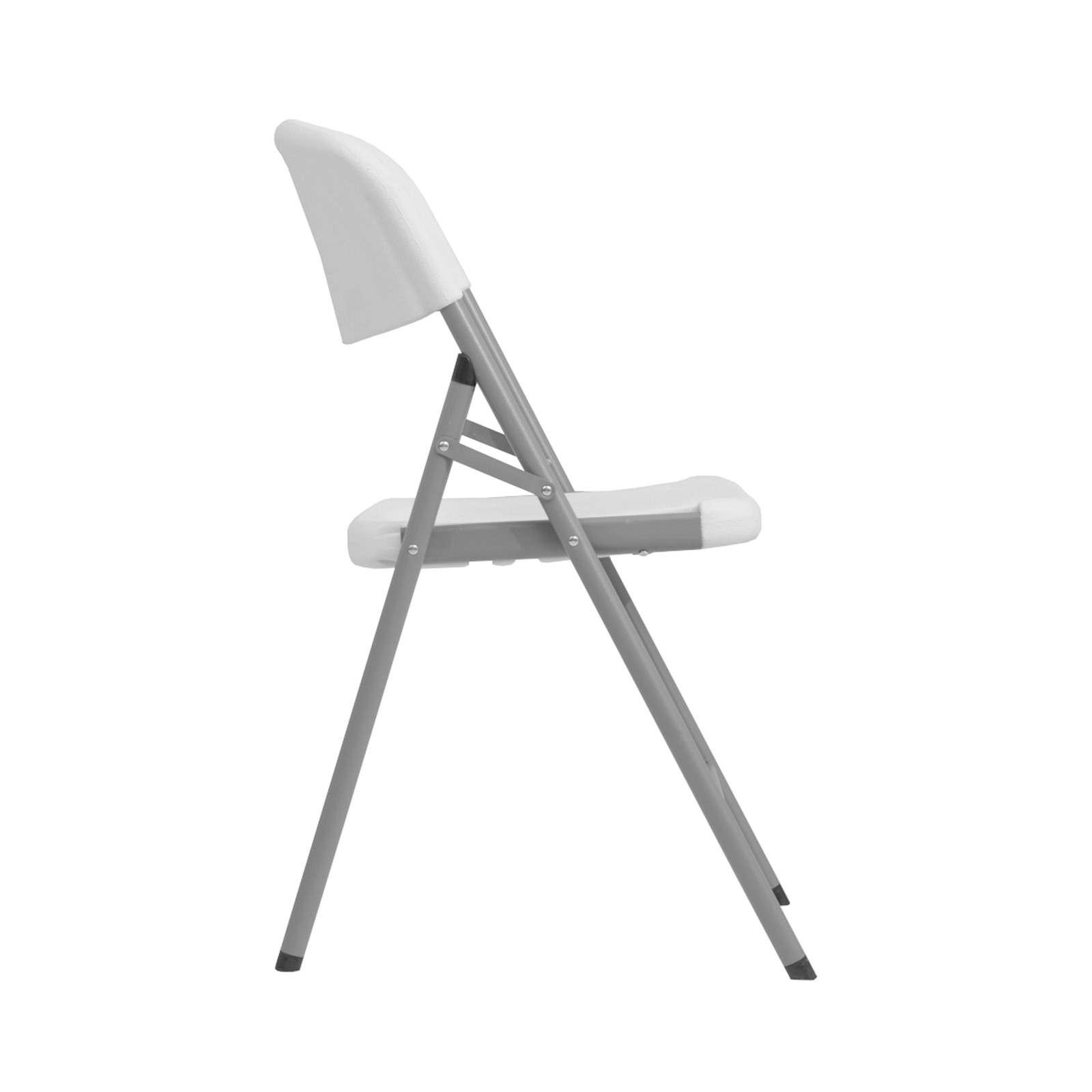 White Folding Chairs Set of 4, 18.5″ W x 24″ D x 34″ H, 330 lbs Capacity