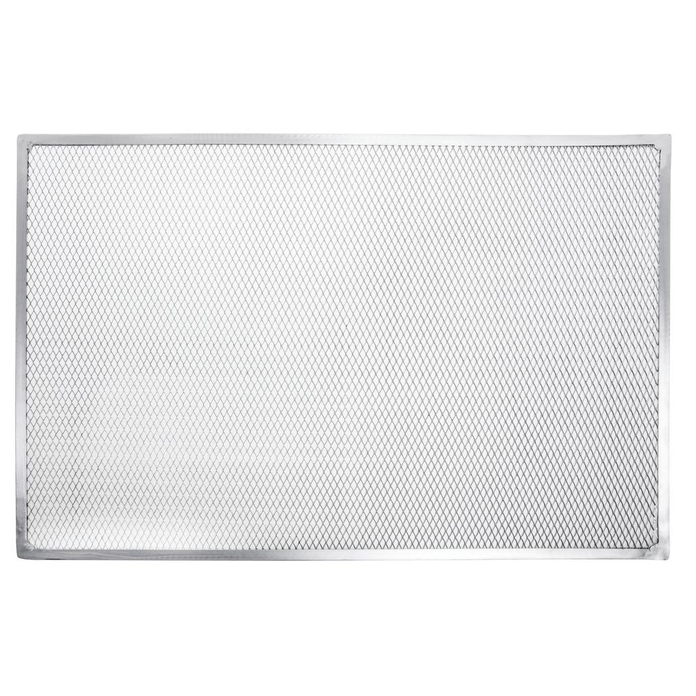 HUBERT® Seamless Rim Pizza Screen Rectangular Aluminum – 24″L x 16″W