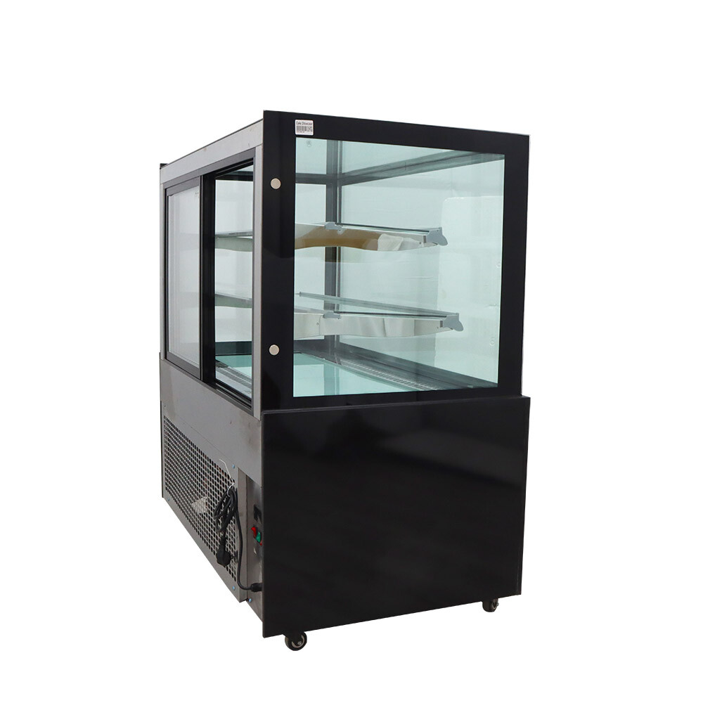 Floor Model Refrigerated Display Case Rear Door Air Cooling Adjustable Rack 220V