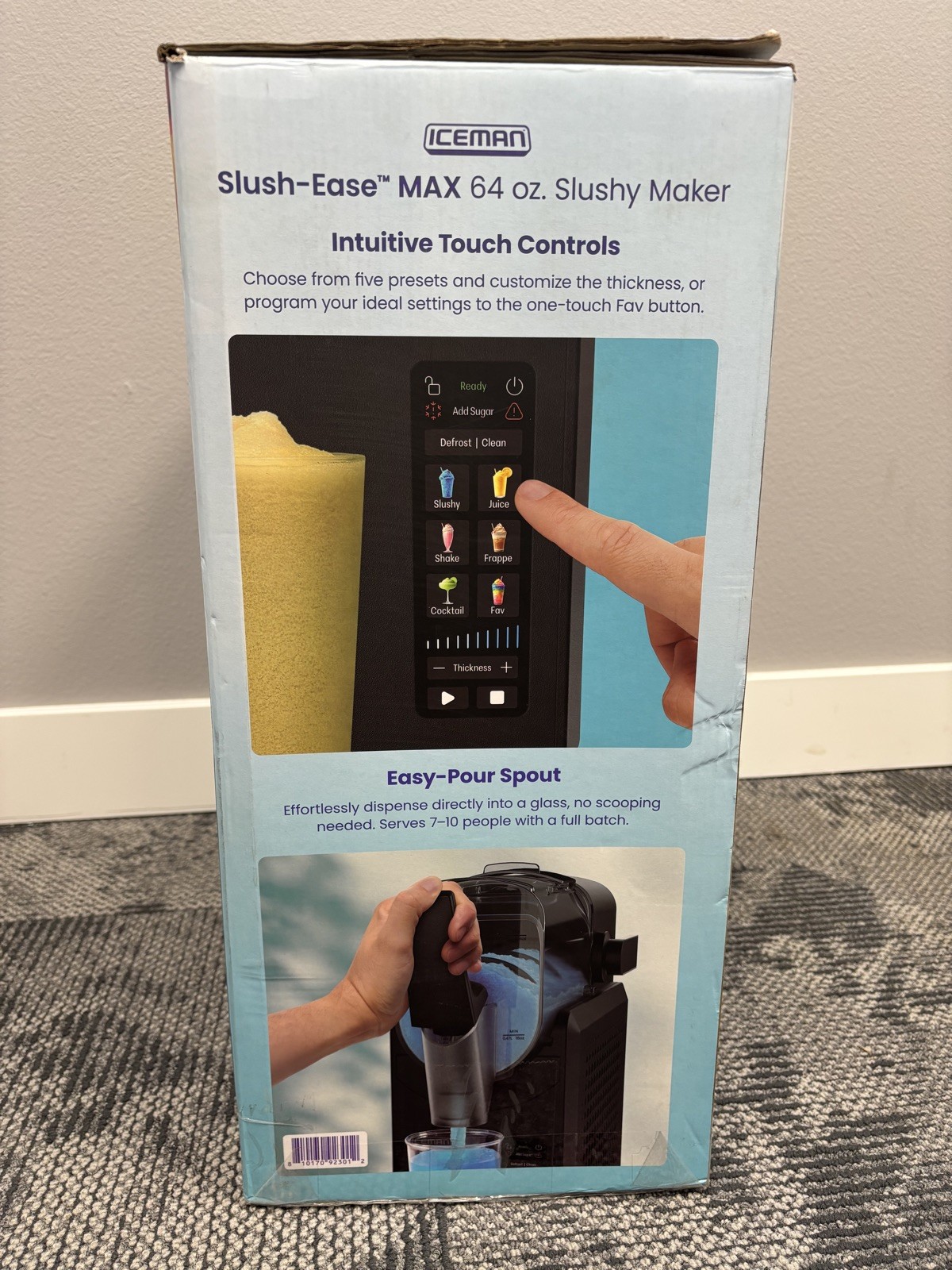 Iceman Slush-Ease Slushie Machine, Frozen Drink Maker 64 Oz. With Touch Controls