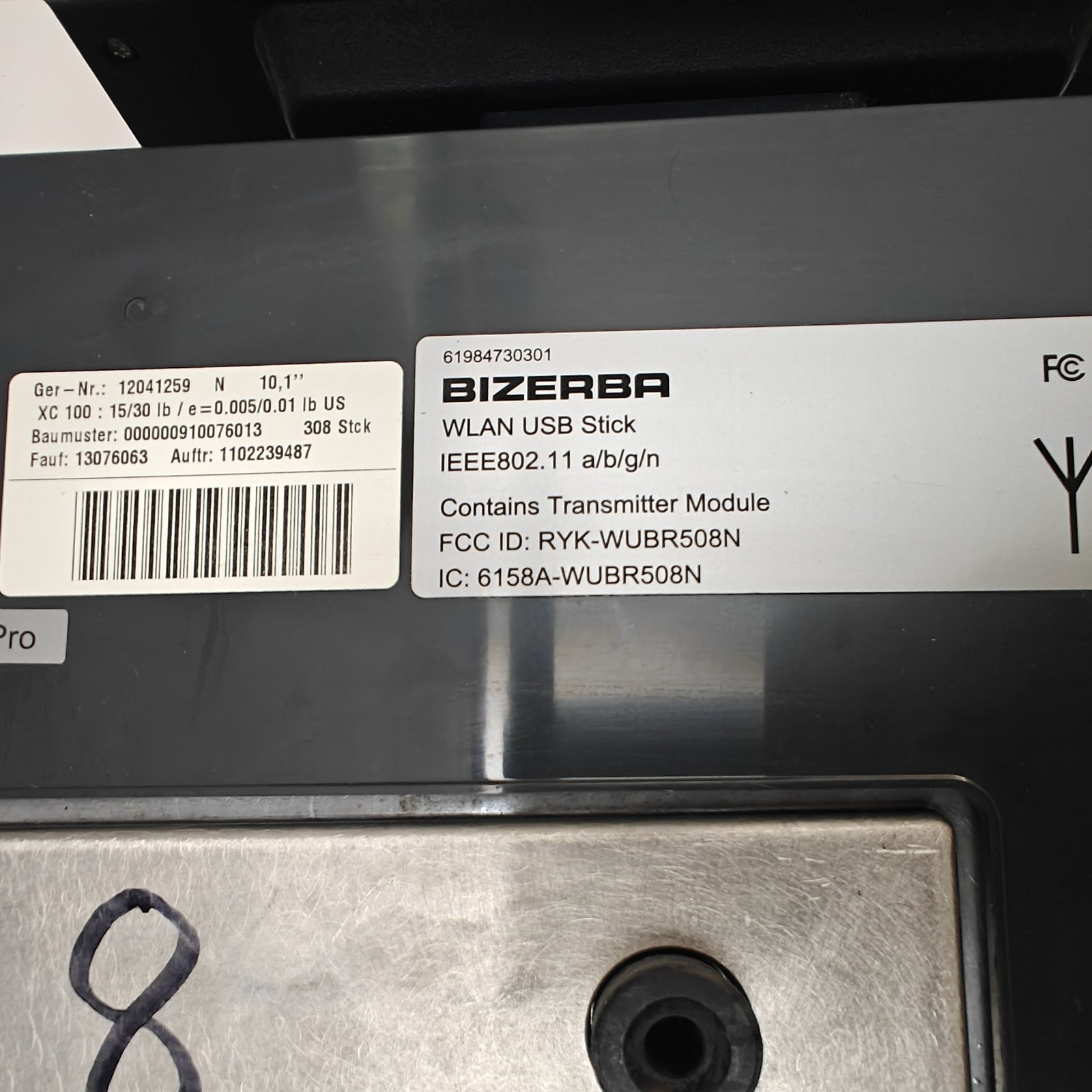 Bizerba XC-100 Commercial 30 lb Touchscreen Digital Scale w/WiFi & Printer