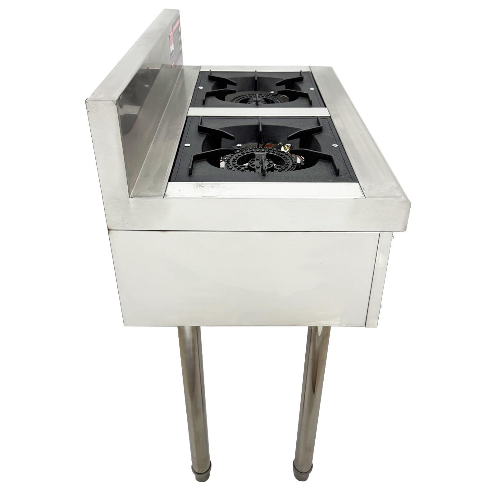 Commercial Floor Model Double Burner Stock Pot Stove Liquefied Gas 4.5kWx2