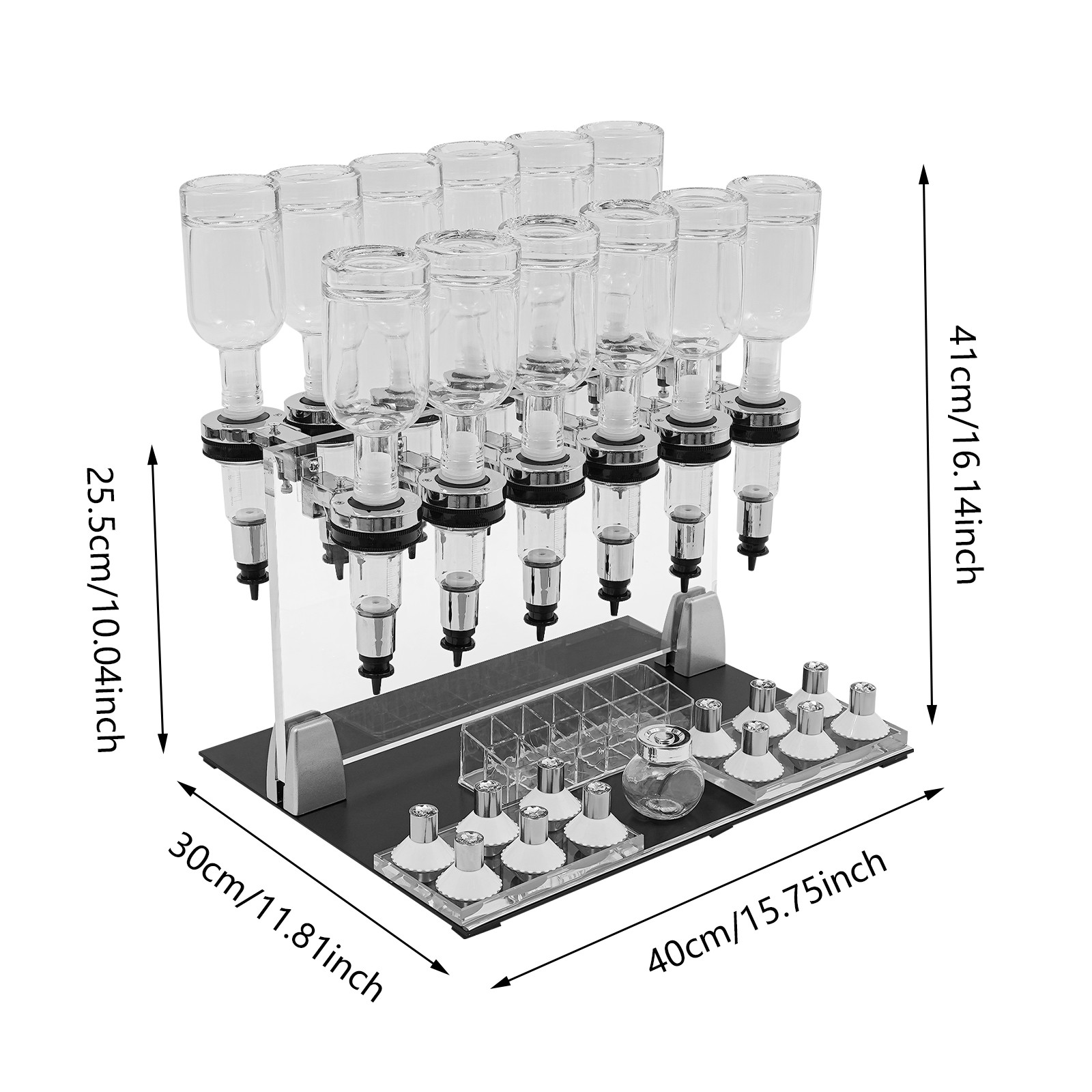 12 Bottles Perfume Dispenser Manual Desktop Perfume Dispenser Machine 200ml