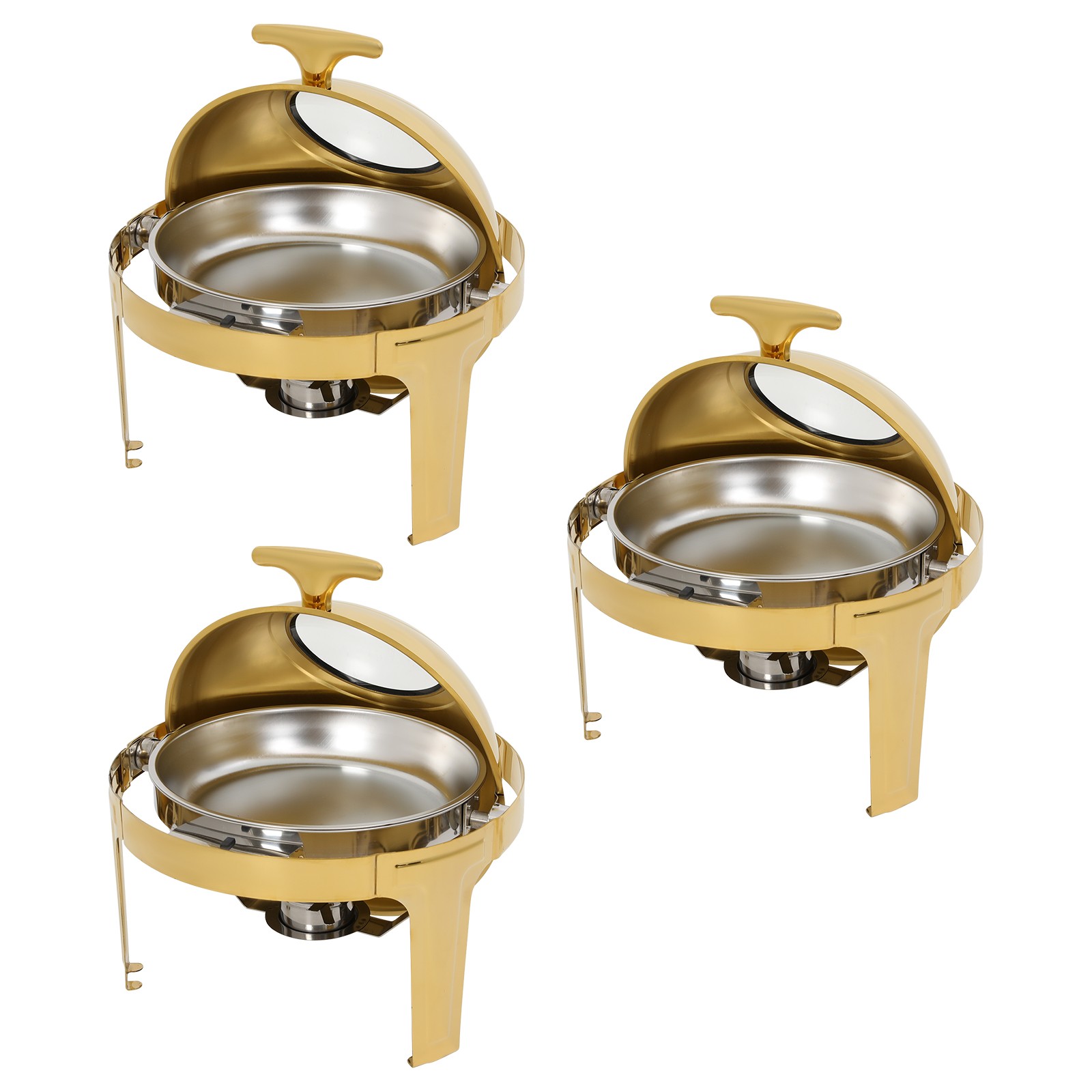 3Pcs Chafing Dish Buffet Set Stainless Steel Buffet Warmer Chafers &Warmers Sets
