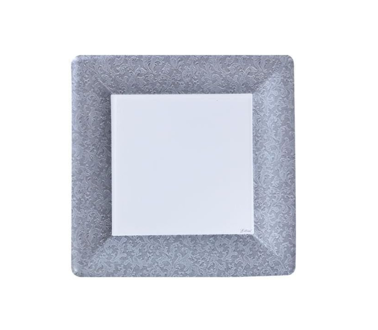 7 in. Silver Square Salad Paper Plate – Disposable Elegant Salad Plates 144pcs