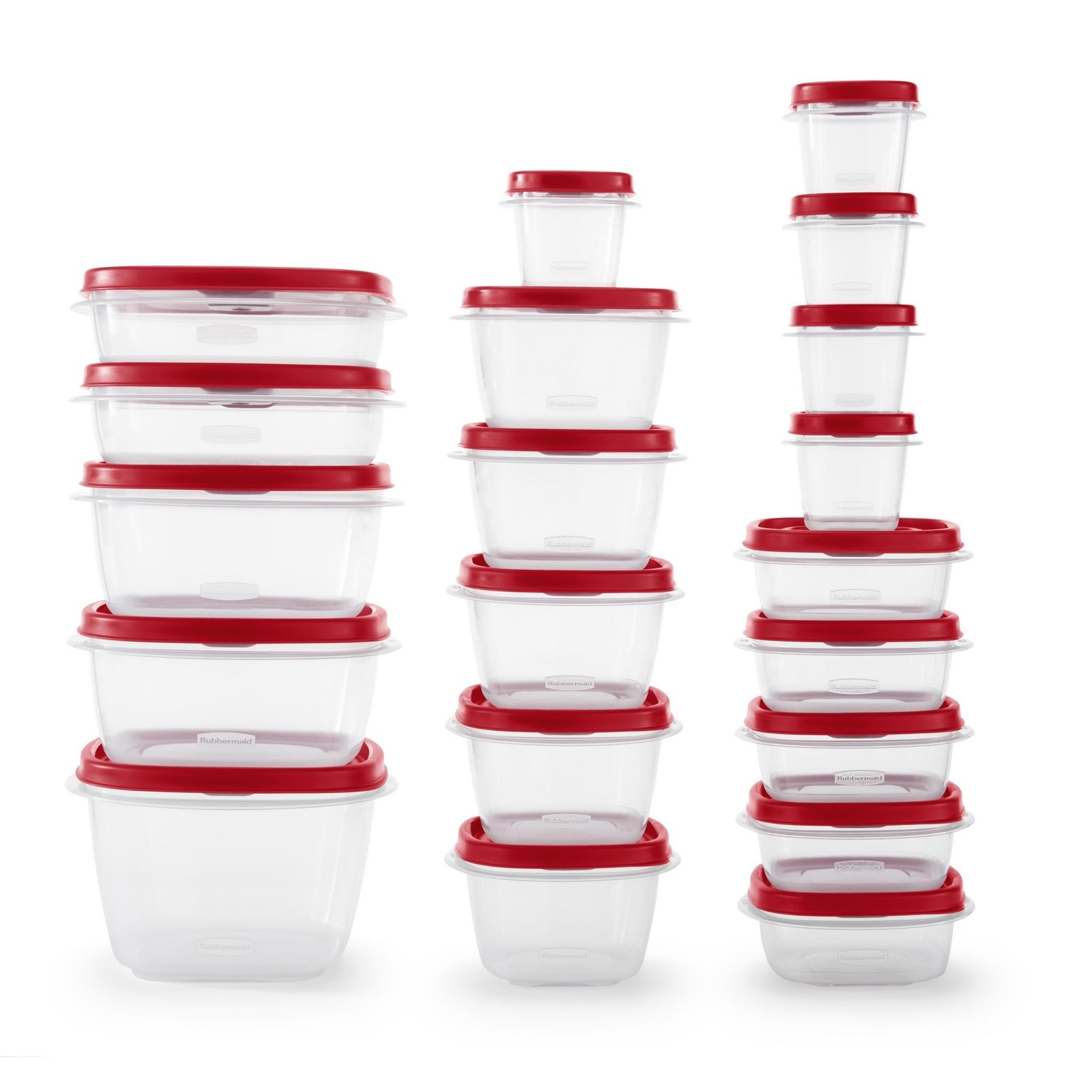 Rubbermaid EasyFindLids 40 Piece Food Storage Containers Vented Lids Set Red New