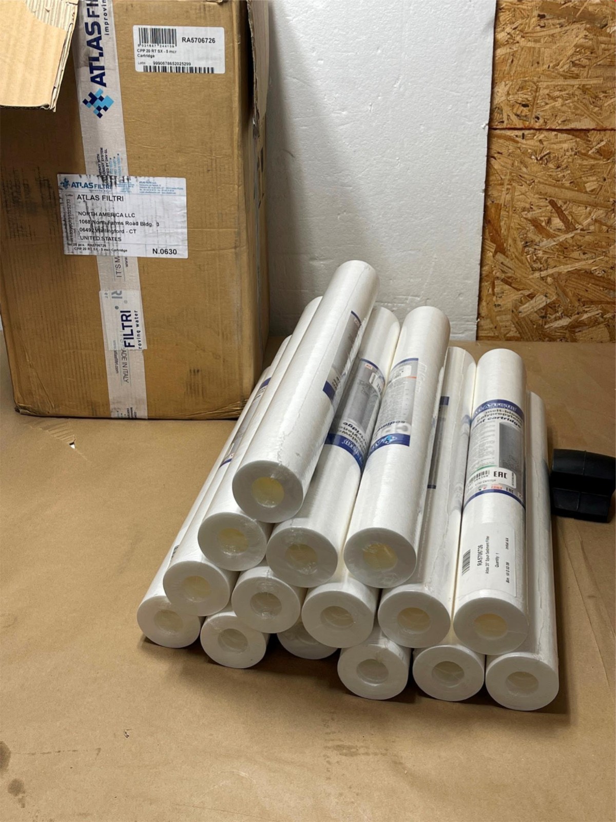 15x Lot Atlas RA5706726 20″ Spun Polypropylene 5mcr Sediment Filter