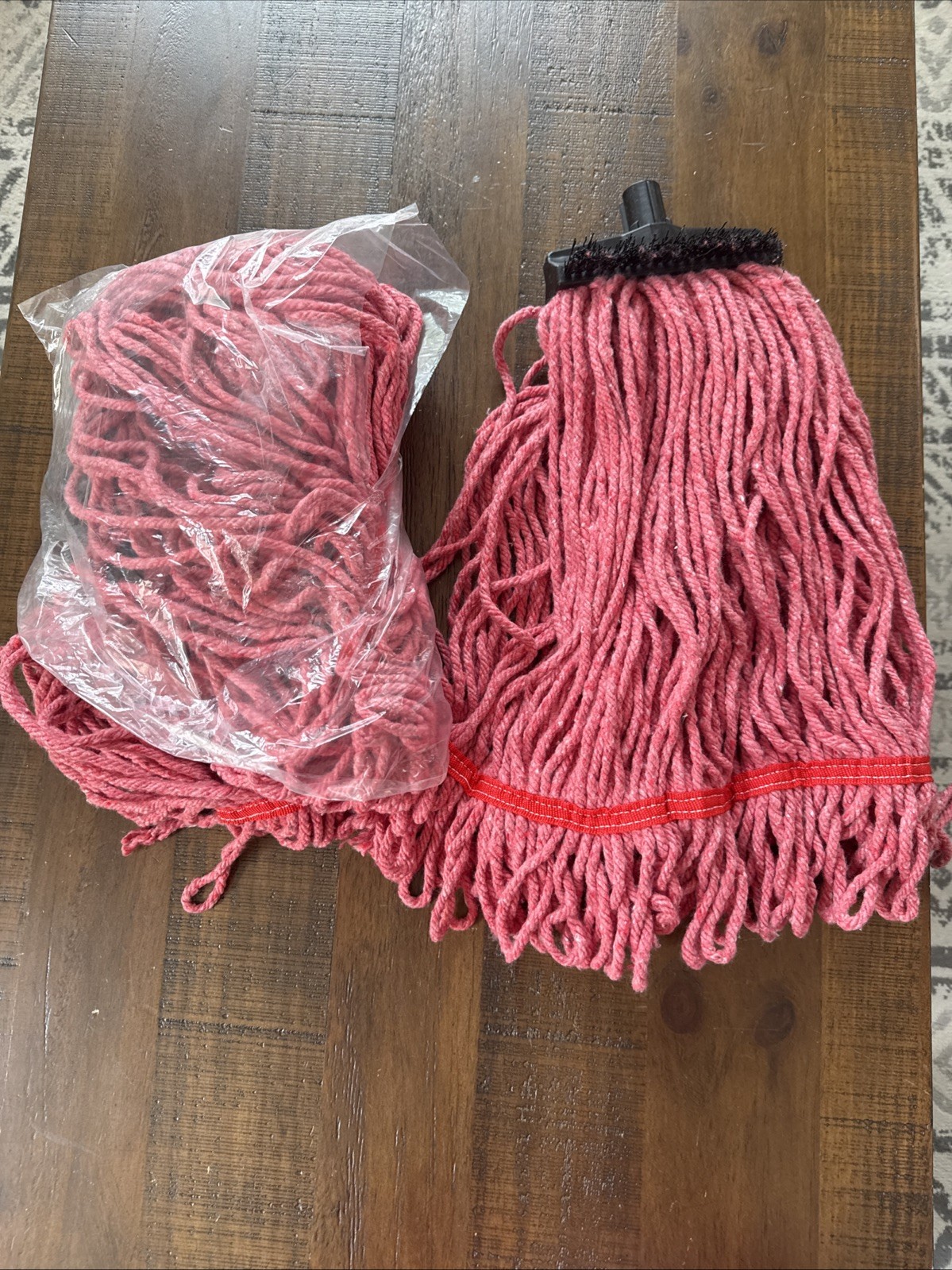 2 pack SYR Charger Mop Head, Red, Large 3CA-L-RR 1 mop heads