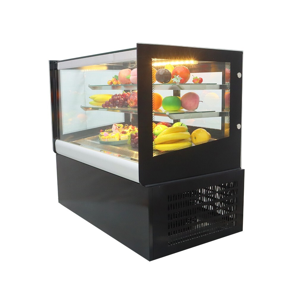 35″ Wide Refrigerated Display Case Air-cooling Cabinet 220V Back Open Warm Light