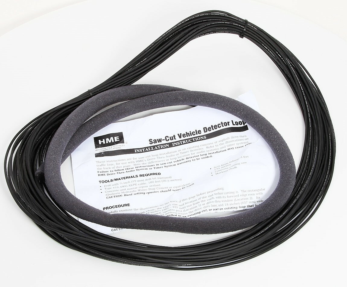 HME Saw-Cut Drive Thru Vehicle Detector Loop Wire 18 AWG 100 FT 333G012R Rev A