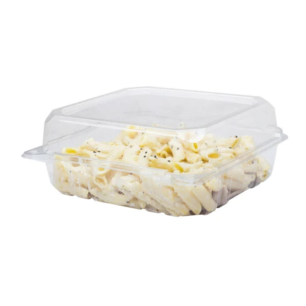 Karat 8»x8» PET Plastic Hinged Containers – 250 ct, FP-HC88PET-1C