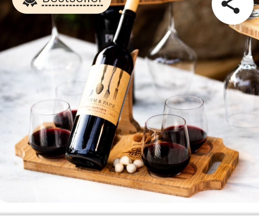Sommelier Wine Board Bottle Holder Prop Up Board New S4