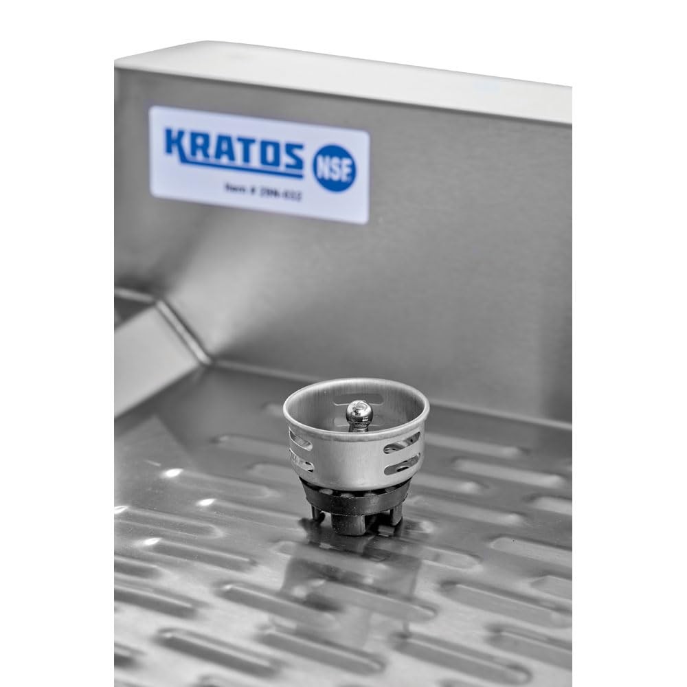 Kratos 29N-032 Underbar Compartment Sink, 2 Bowls, 48″Wx18.75″Dx33″H, Left and