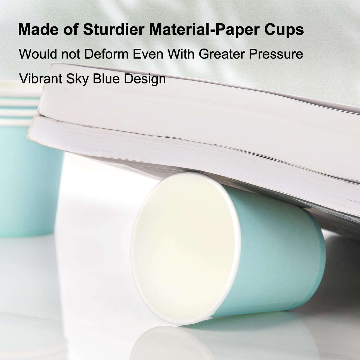 3 Oz Paper Cups 210 Pack Sky Blue Mouthwash Cups, Disposable Bathroom Cups, Espr