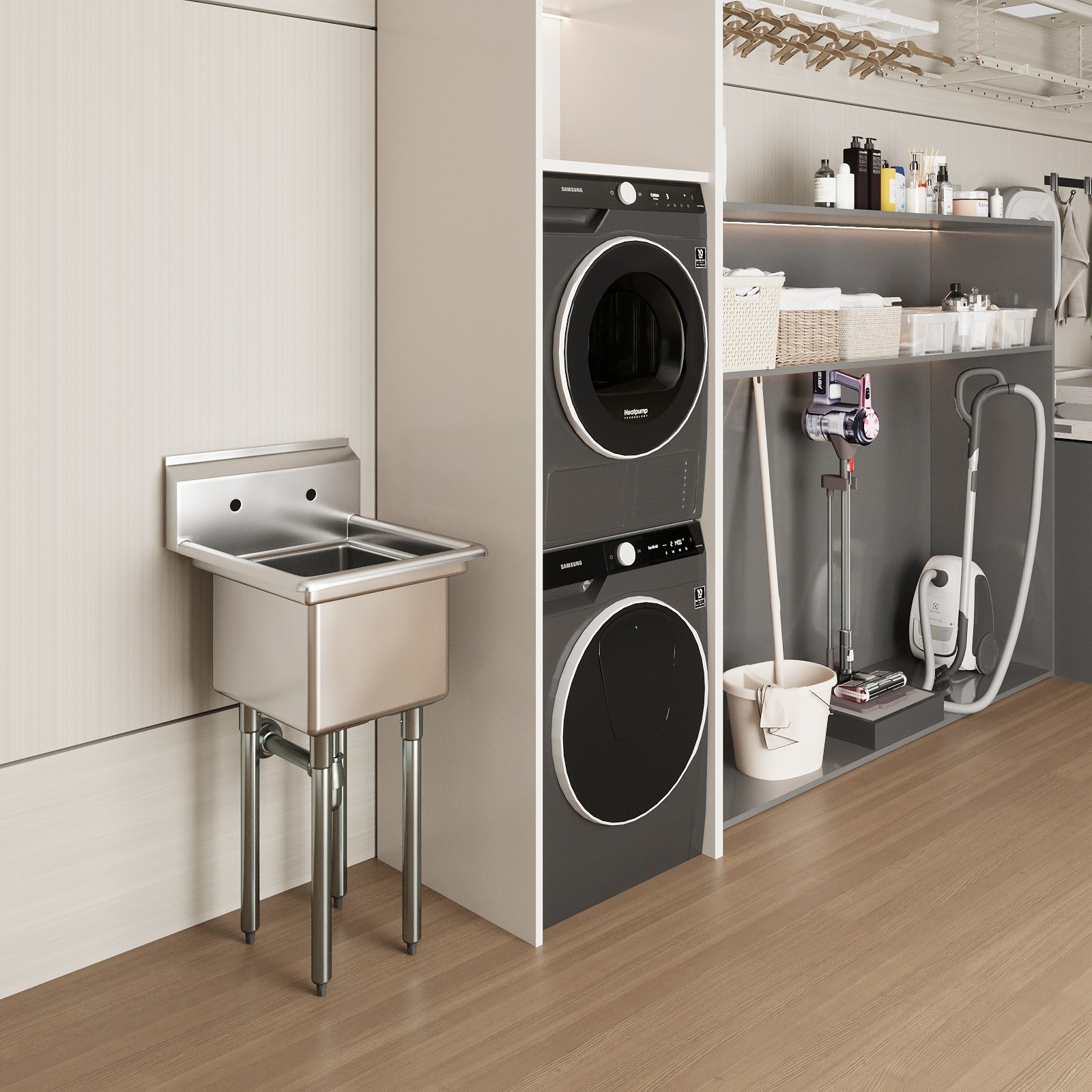 20 in. x 22 in. Stainless Steel One Compartment Sink with 14 in. x 16 in. Bowl