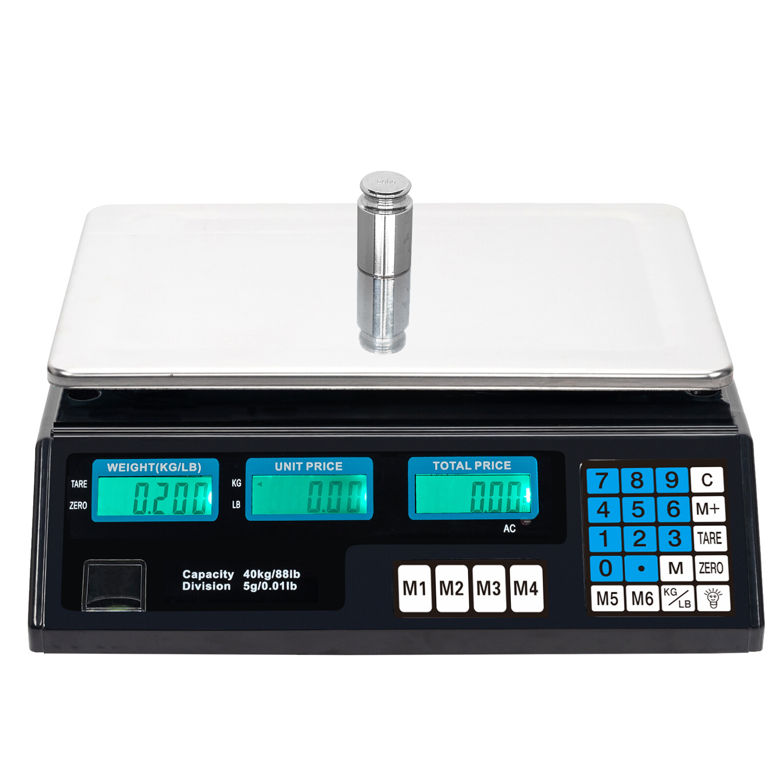 88.2lbs 40kg Digital Weight Price Computing Scale for Food Meat Market Store NEW