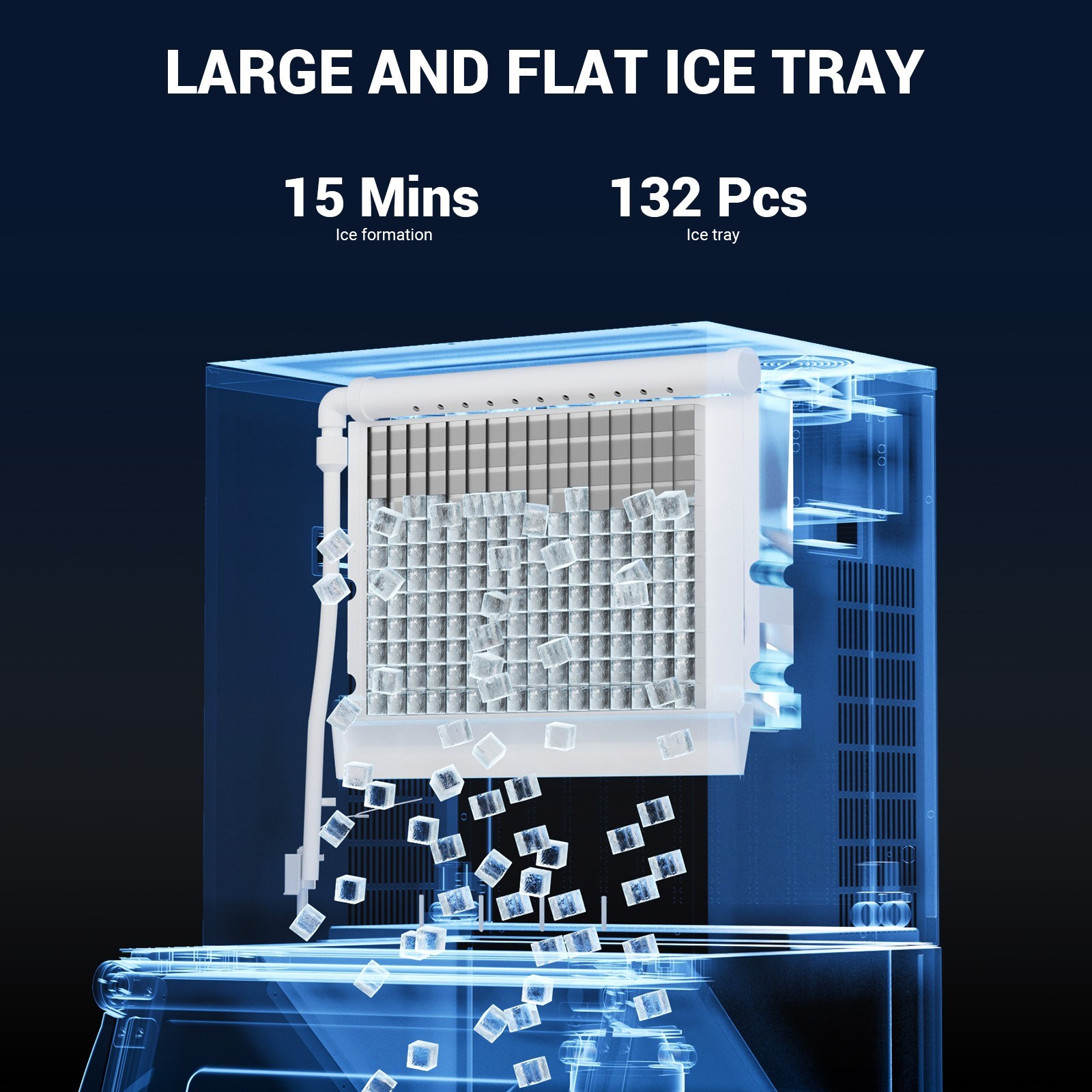 Commercial Ice Maker Machine 400 lbs/24 h Self-Cleaning Ice Machine – Head Only