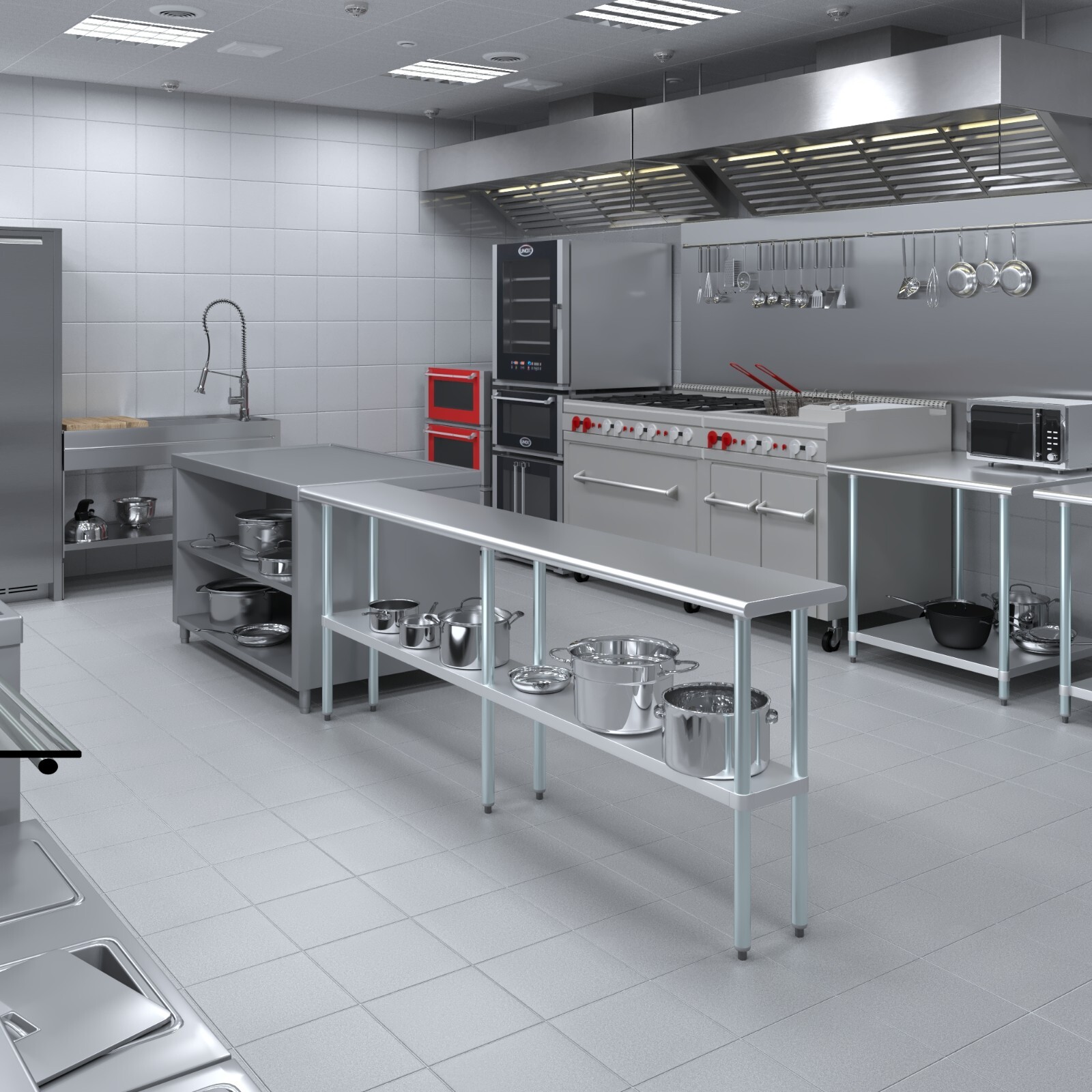 14 in. x 96 in. Stainless Steel Table