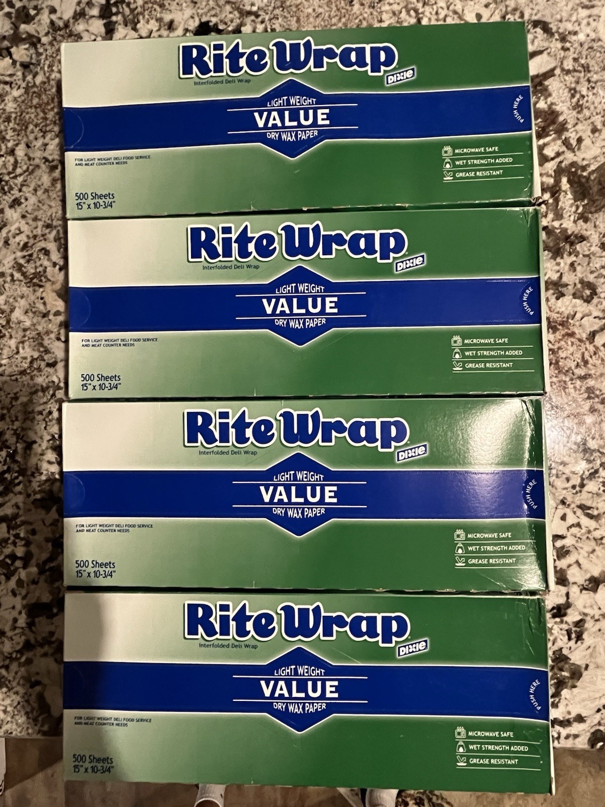 15″x10.75″ DIXIE RITE WRAP INTERFOLD DELI LIGHT WEIGHT DRY WAX PAPER 2000 SHEETS