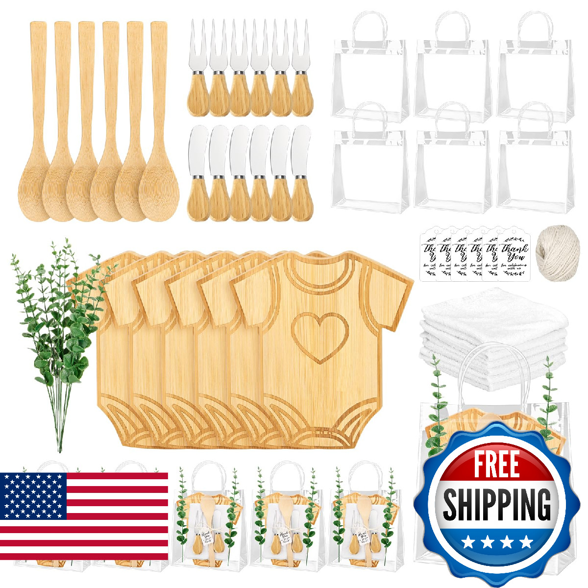 Kbdhyy 55Pcs Baby Shower Prizes For Game Winners Adults 6 Sets Wedding Bridal