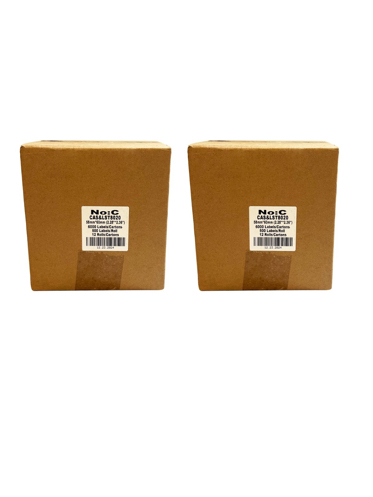CAS LST-8020 Printing Scale Label, 58 x 60 mm, UPC/Ingredients x 24 Rolls Box